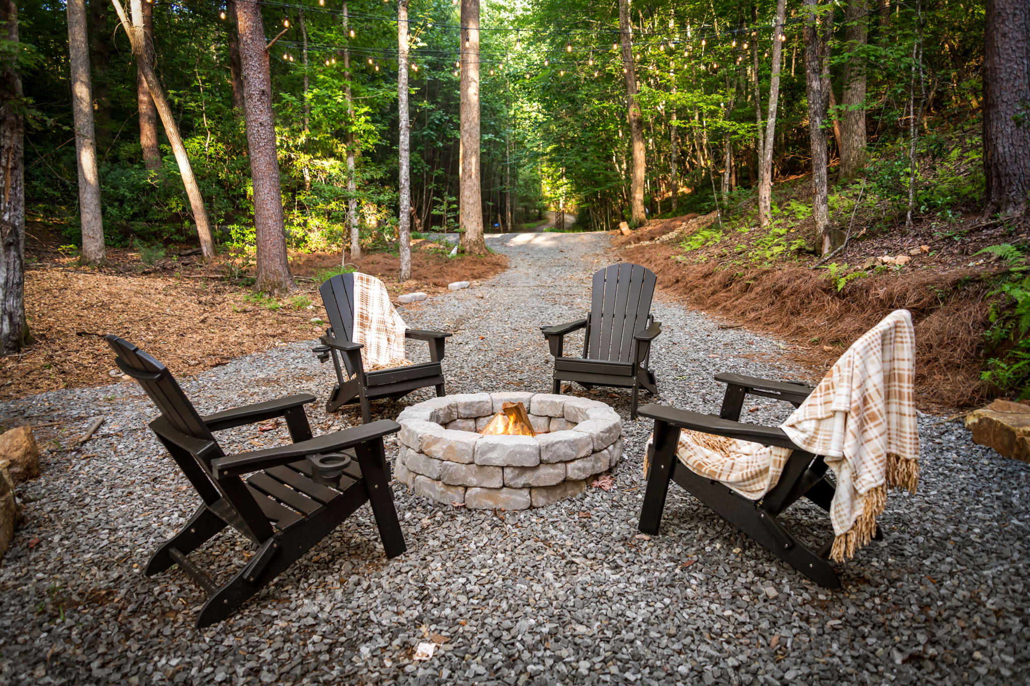 Firepit under the lights