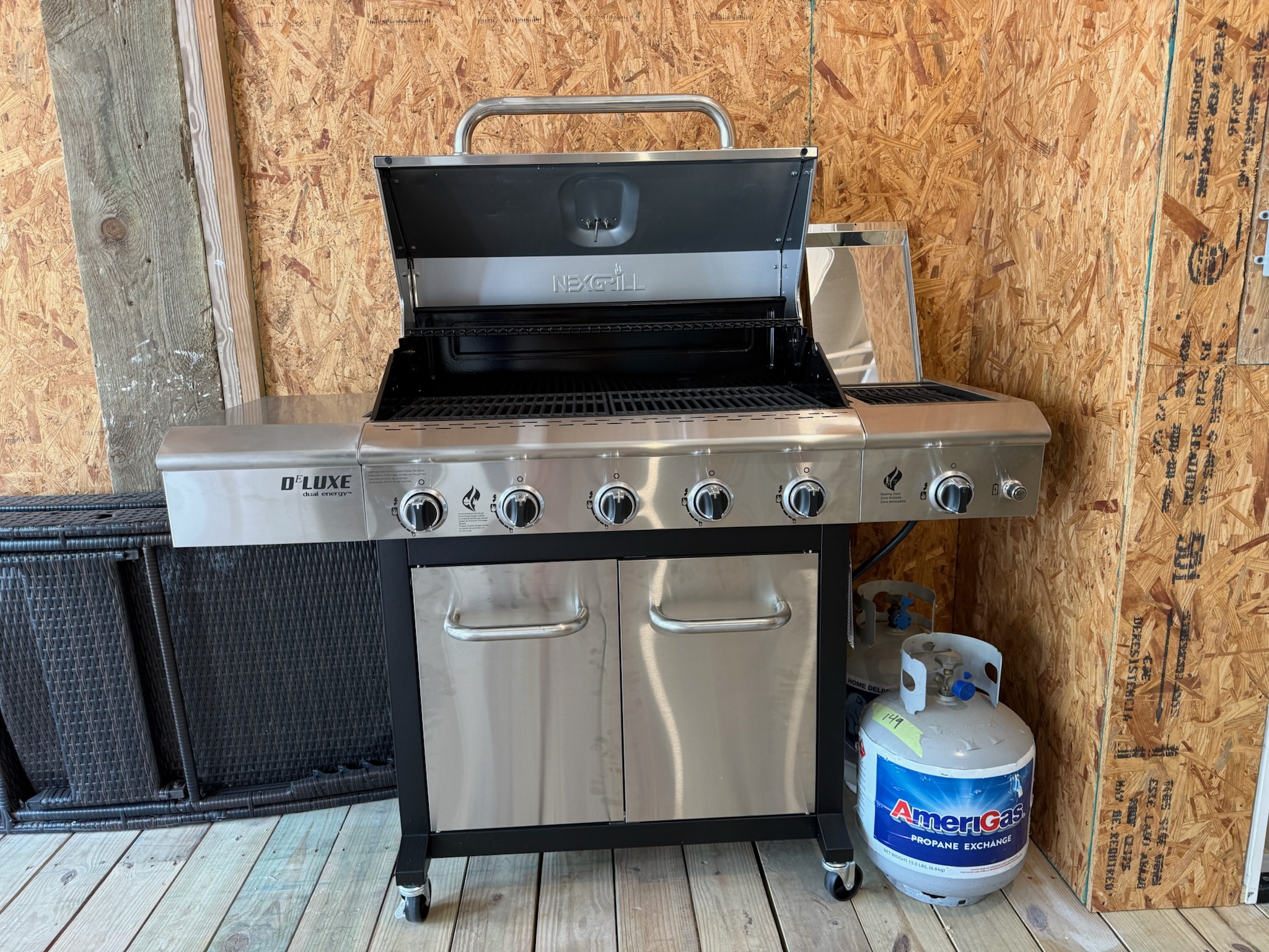 Gas grill will be situated poolside and ready for you to fire up some dinner