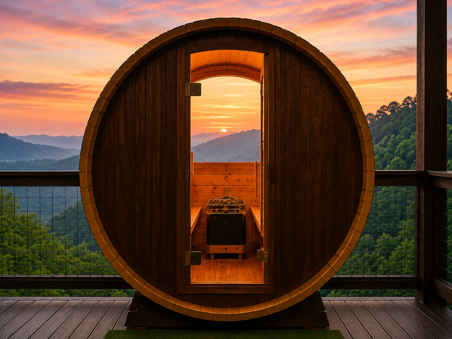 🔥 Private Smoky Mountain View Sauna – Relax, detox, and recharge in the outdoor sauna with a stunning window overlooking the Smoky Mountains. The perfect place to unwind after hiking, exploring Gatlinburg, or soaking in the hot tub.