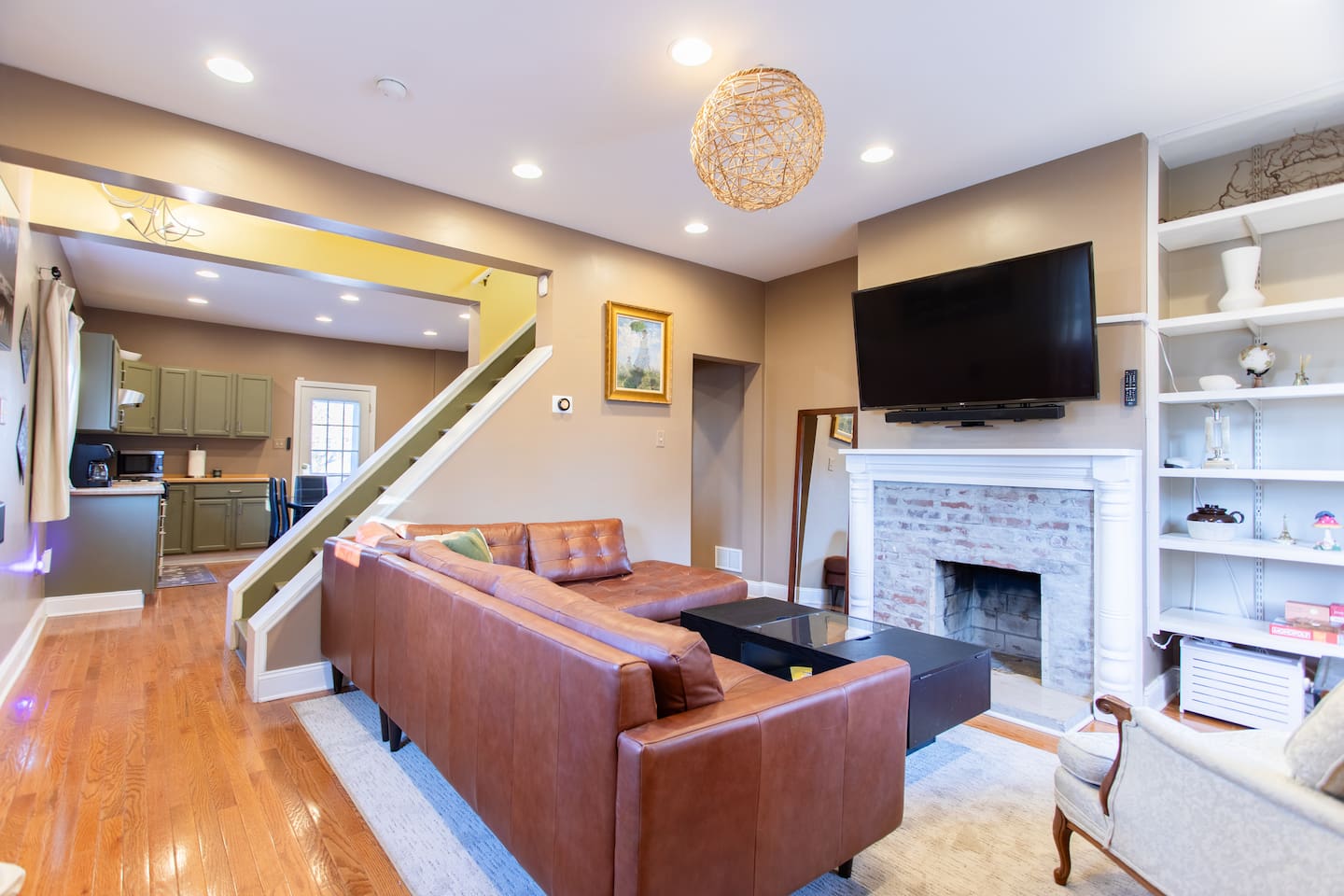 Living conveniently adjacent to the kitchen and living room