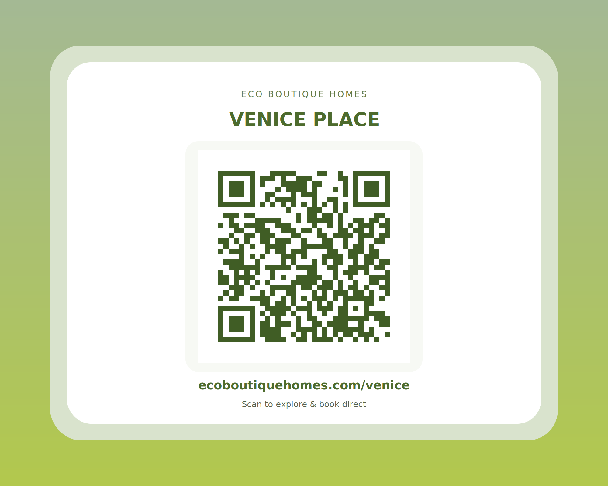 Venice Place | Explore and book direct: ecoboutiquehomes.com/venice