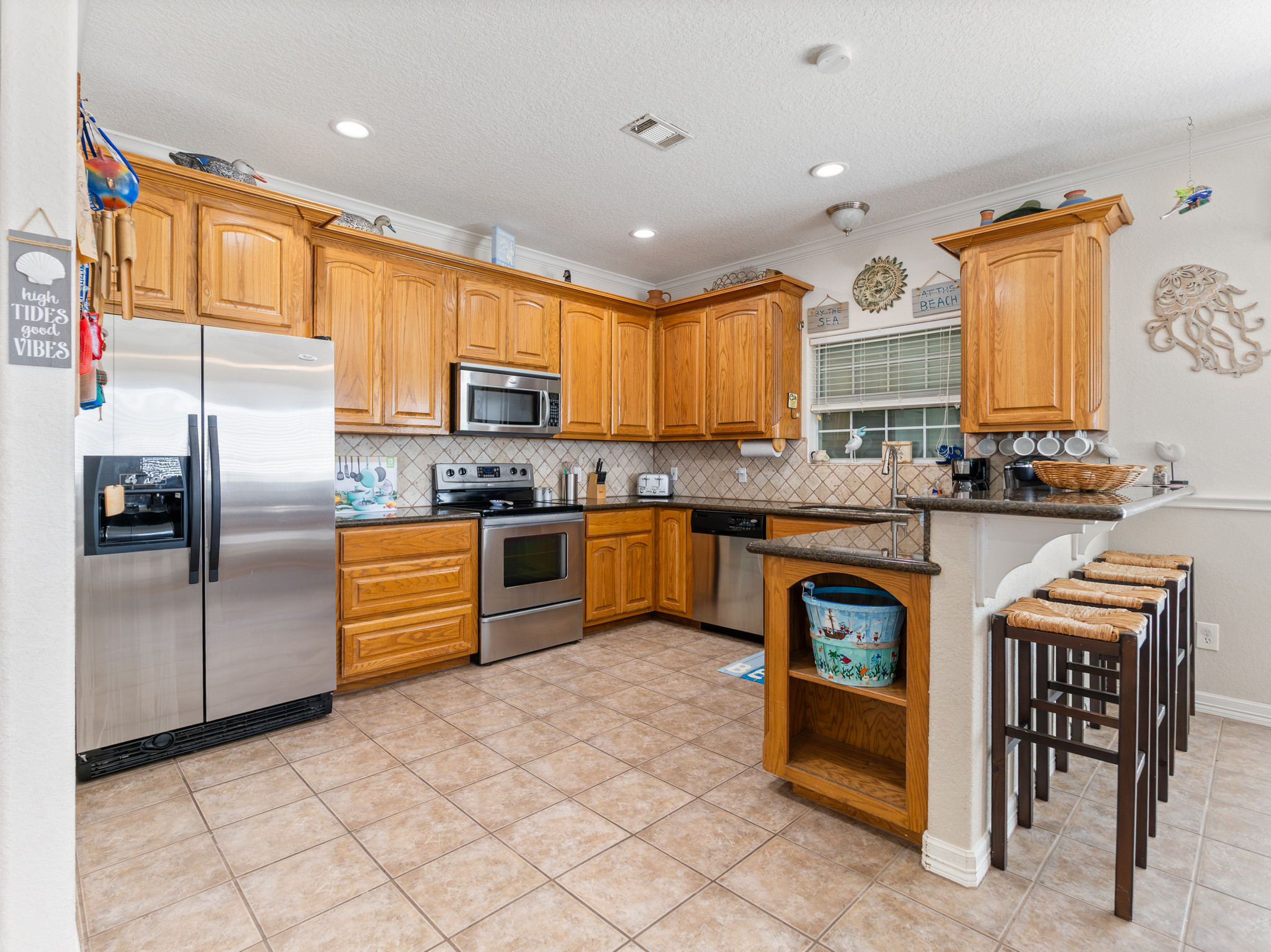 Fully stocked kitchen