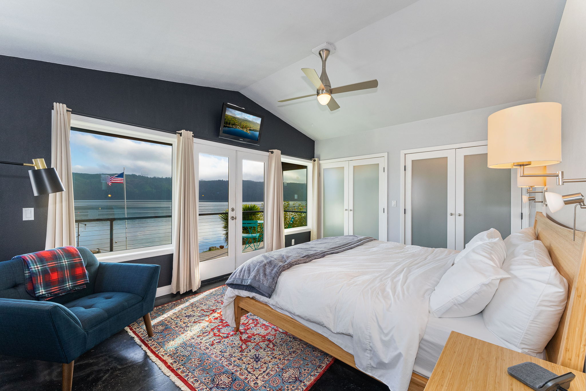 Take in the views from the master bedroom