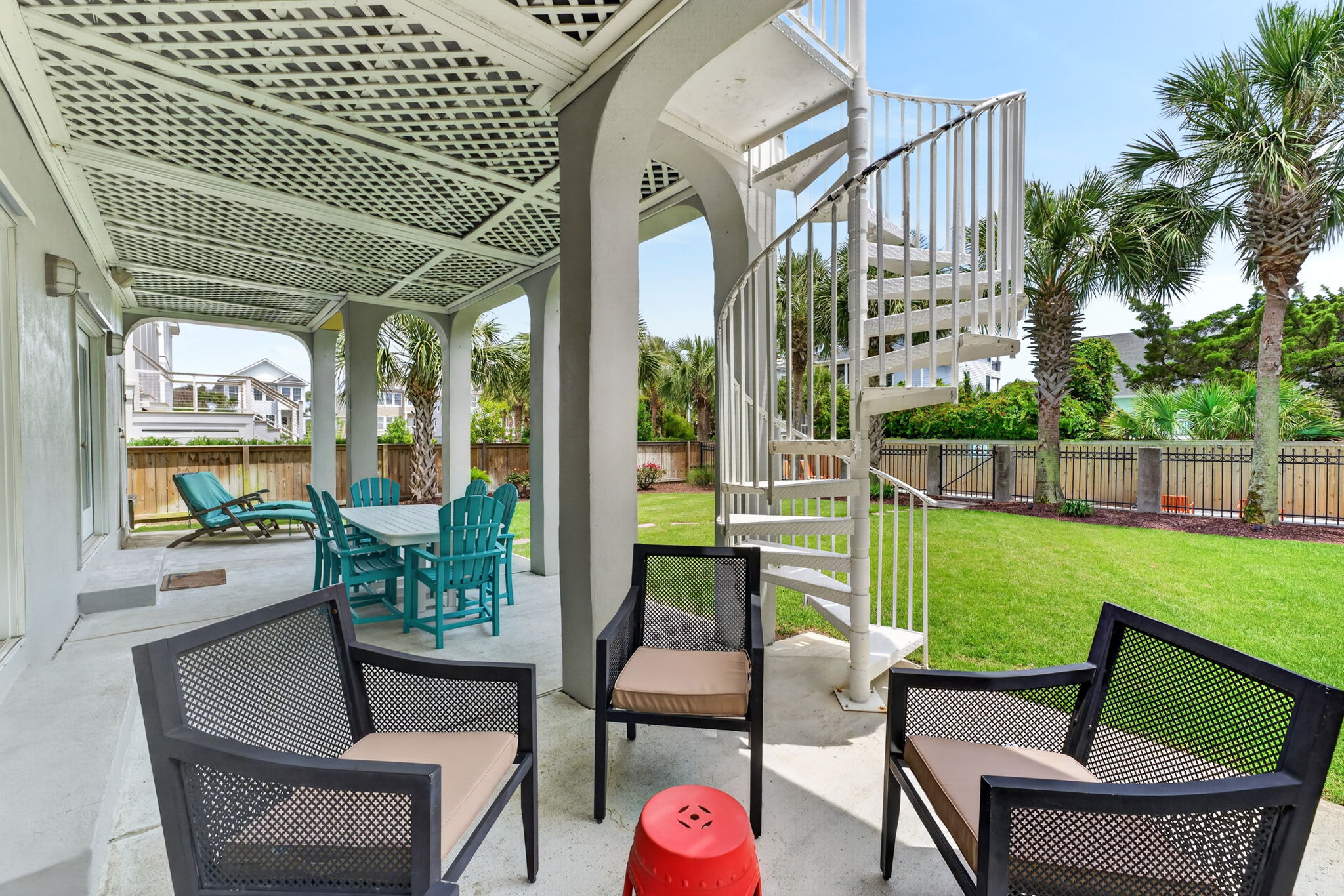 Back patio | Twin Palms | 914 Carolina Blvd | Isle of Palms, SC | IOP Escapes