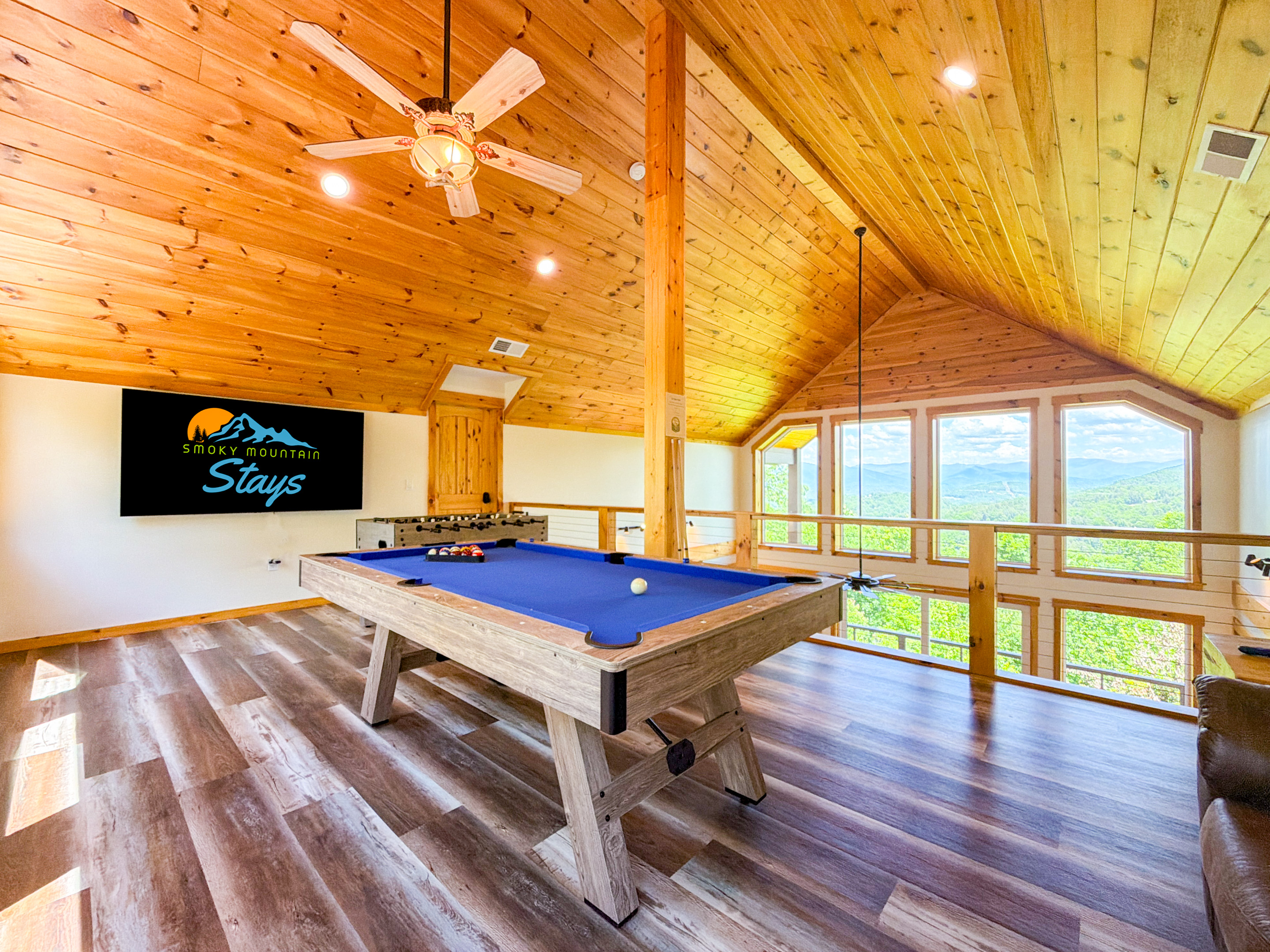 Don't worry you can still take in the views from the loft while enjoying an afternoon game!