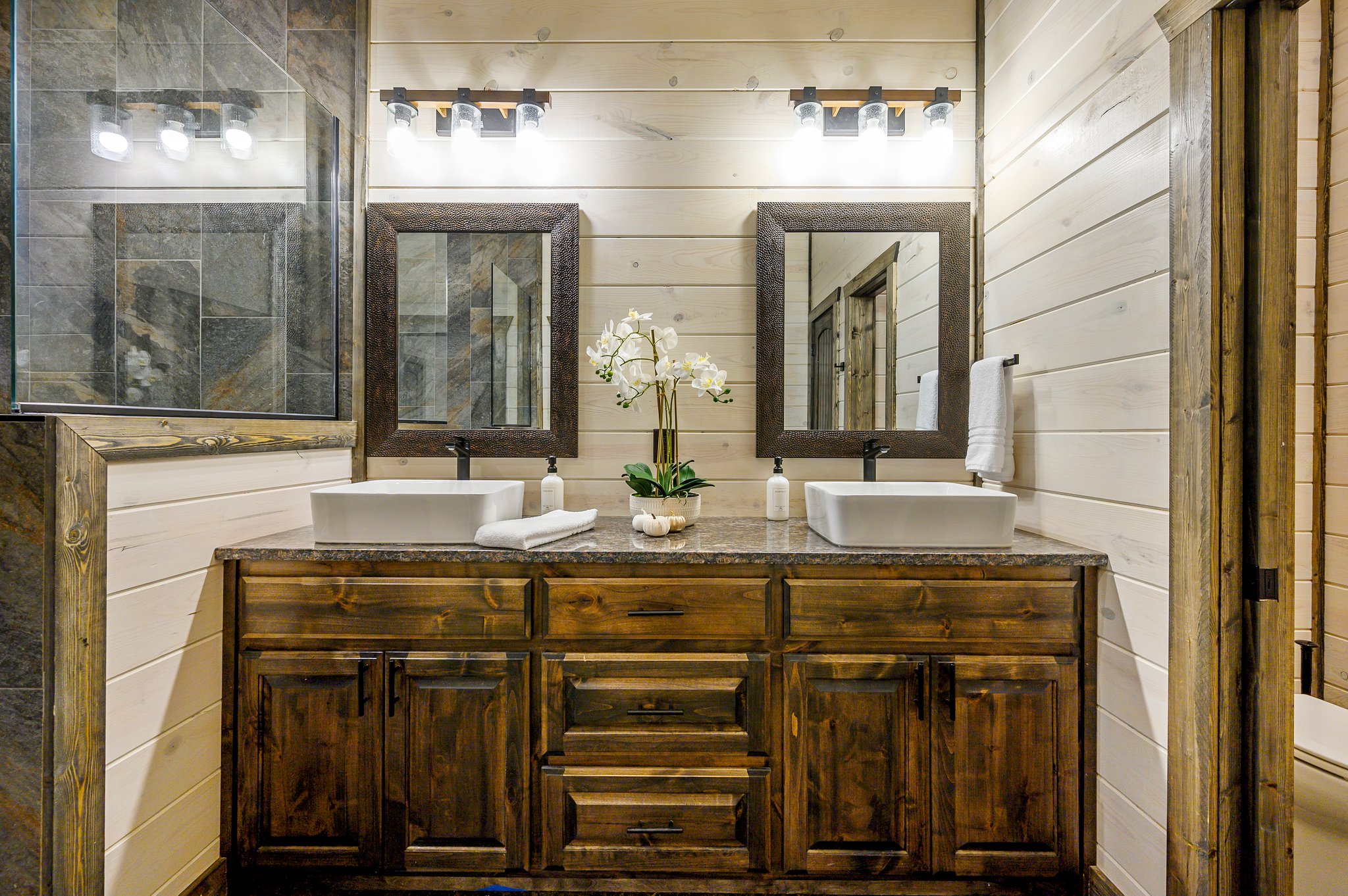 Luxury meets comfort: A spacious ensuite steps from your king suite.