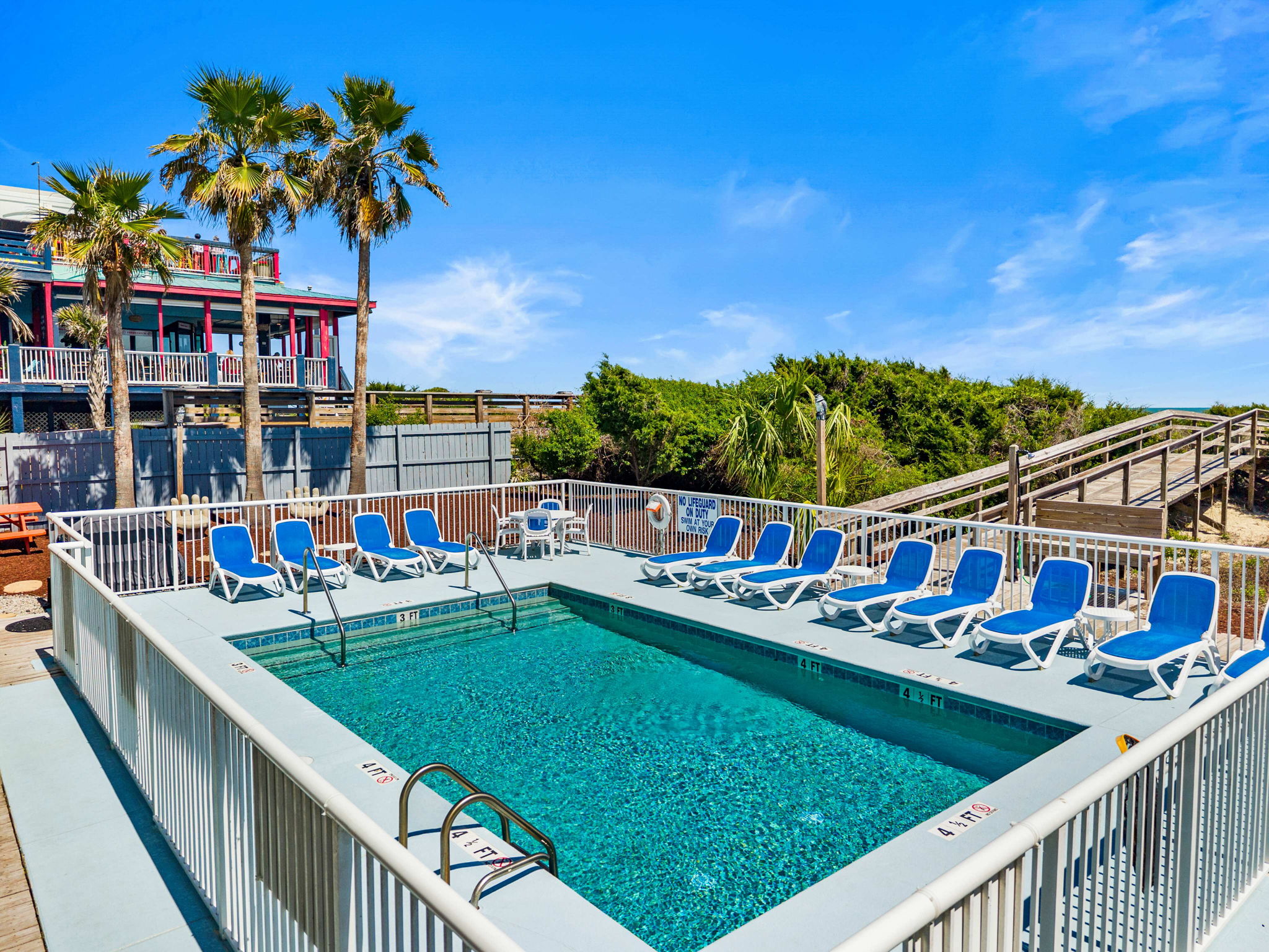 Pool  | Morning Sunrise | 302 Oceanview | 1116 Ocean Blvd, Isle of Palms, SC | IOP Escapes