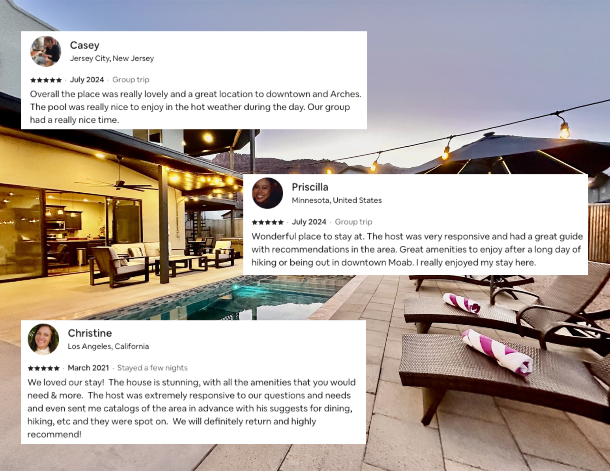 Guests really enjoy their stay here!