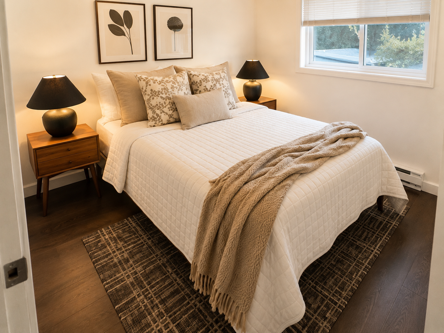 Cozy second queen bedroom with comfortable bed
