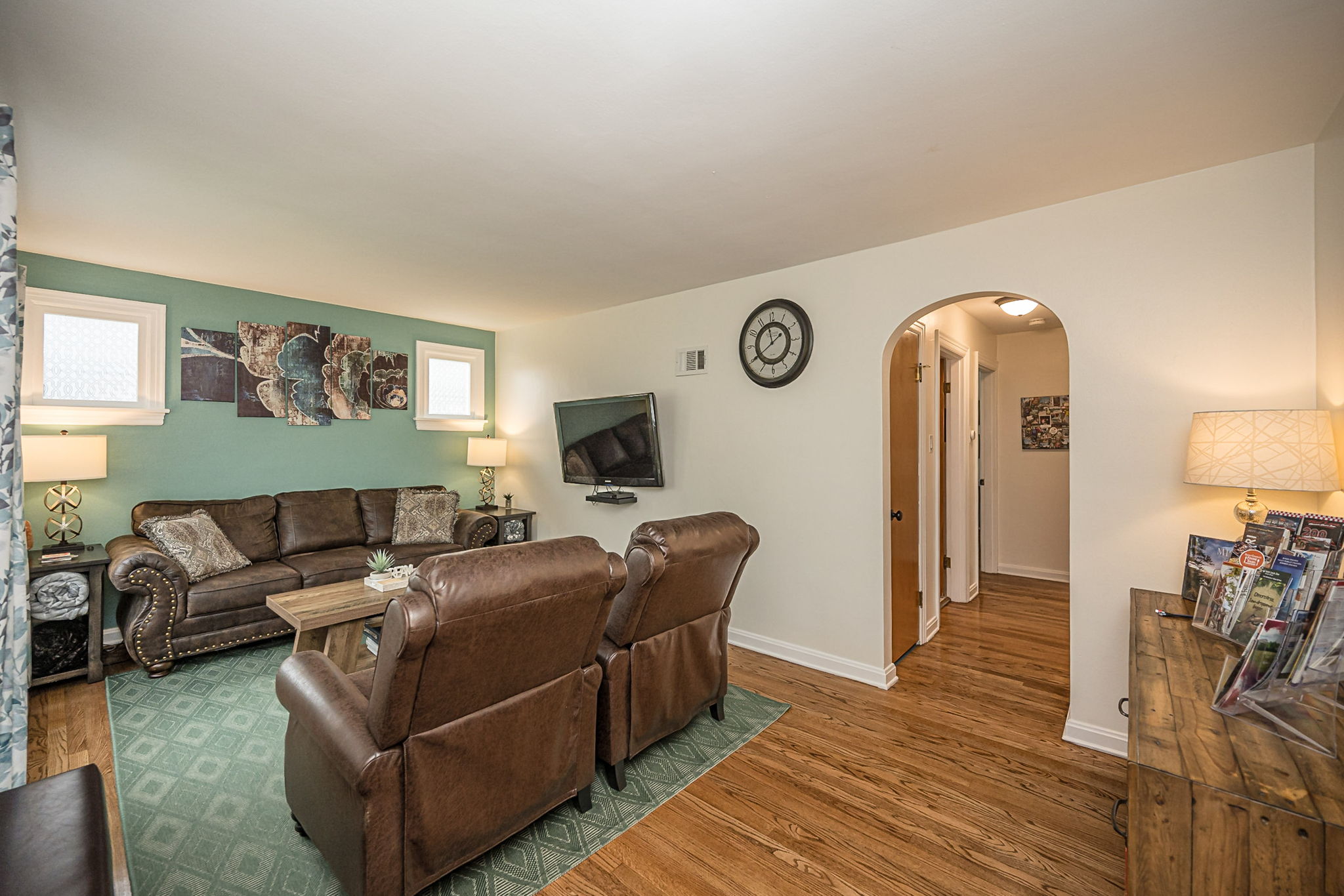 The living room is perfect for relaxing after a day of exploring.