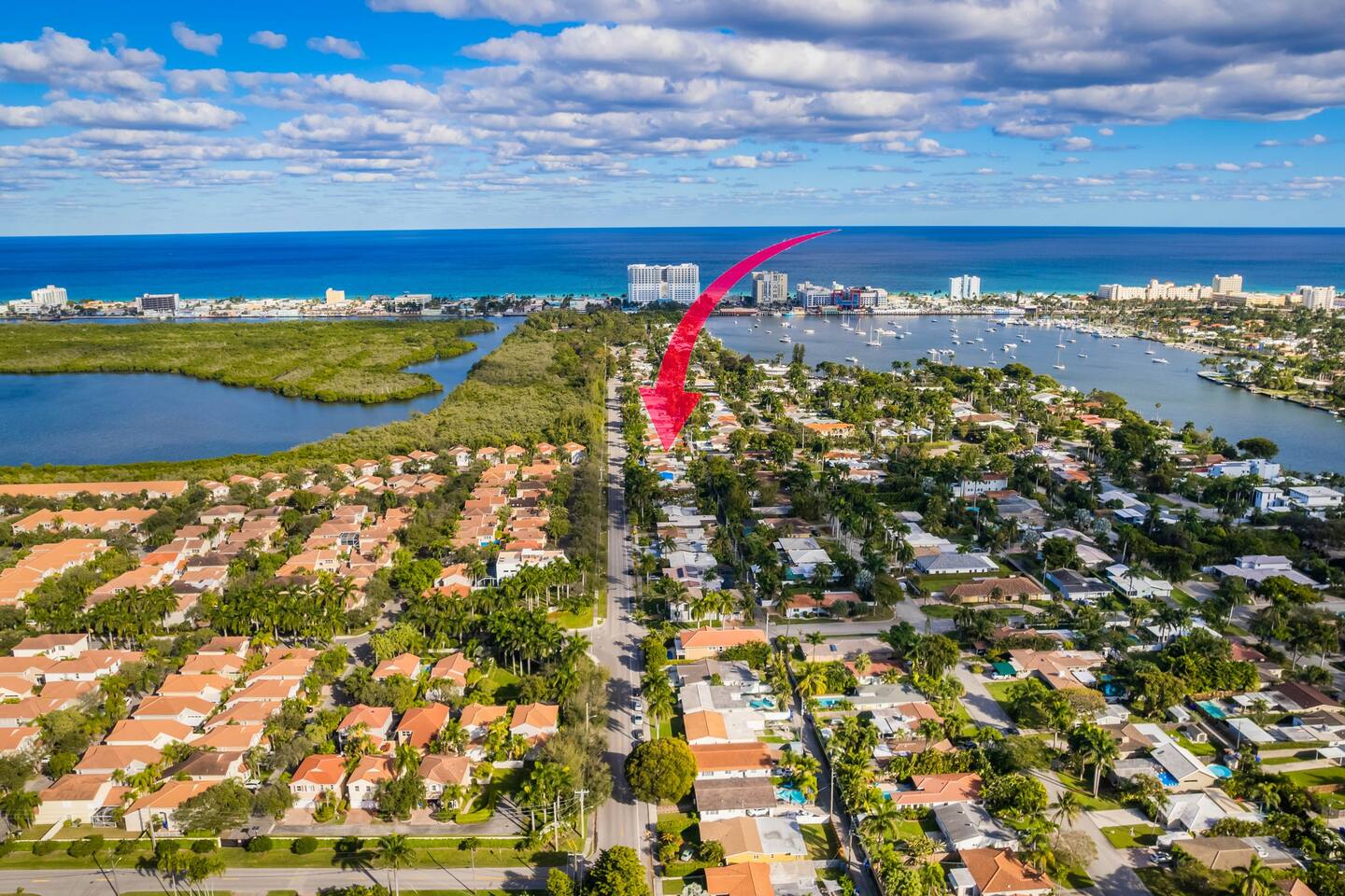 Just a 5 minute walk to Hollywood Beach Boardwalk is this lovely Bungalow tucked in a safe family-friendly neighborhood