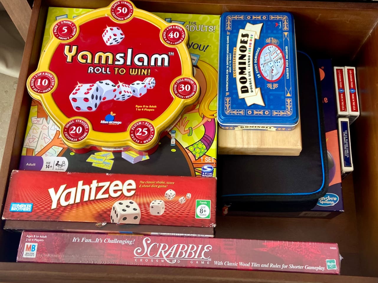 We also provide plenty of board and card games!