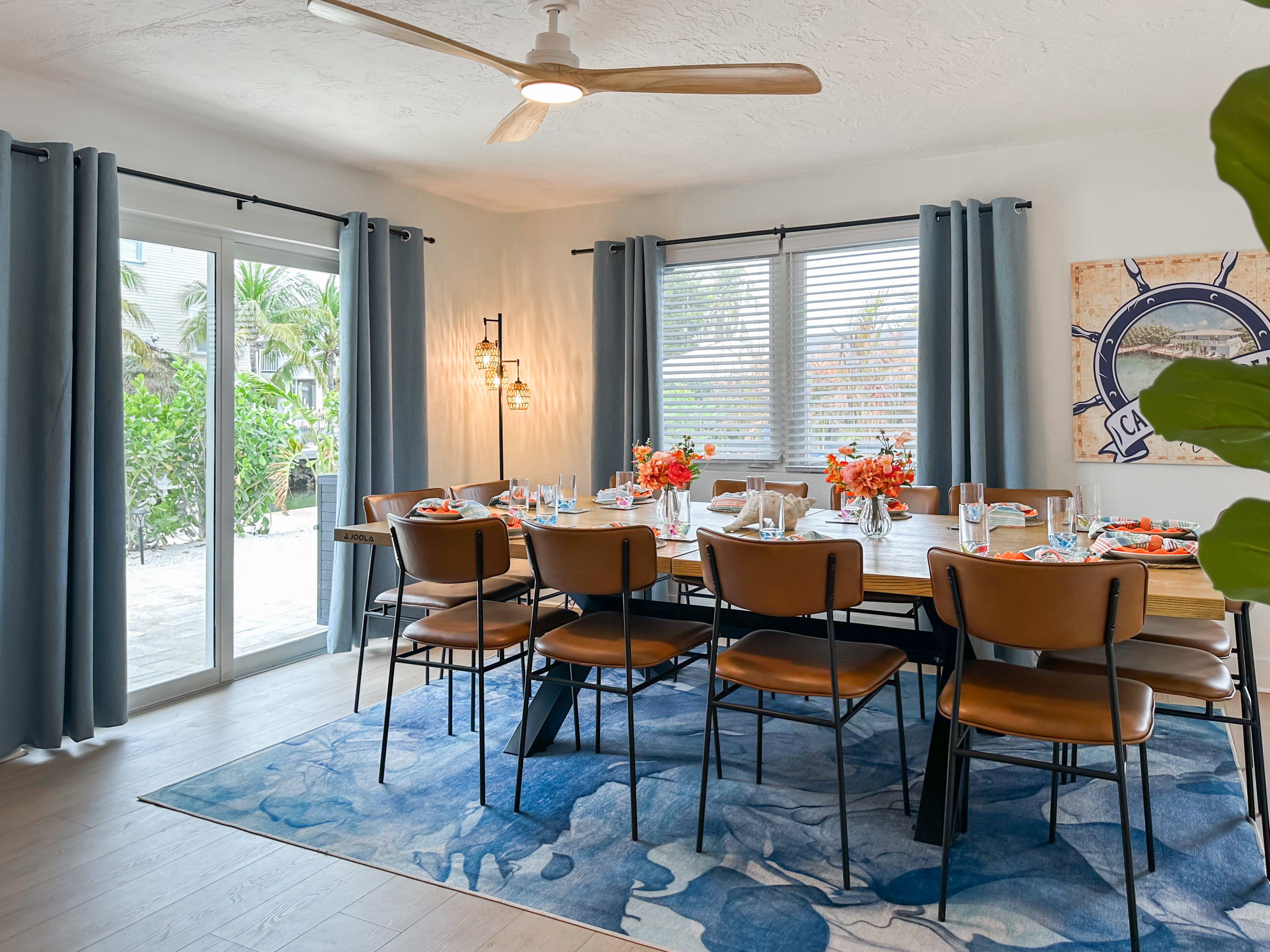 At the end of the living room is the formal dining area.