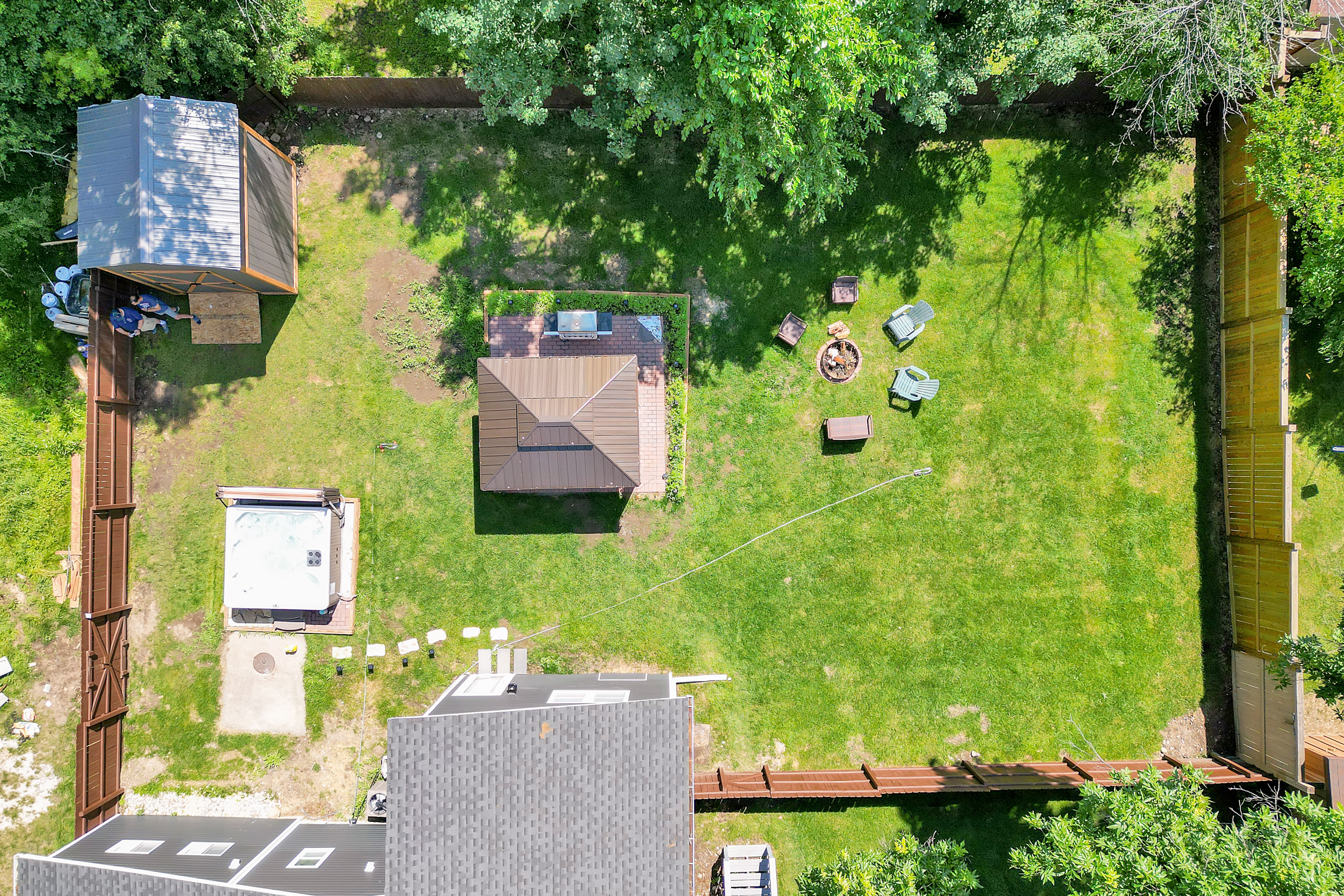 fenced in back yard