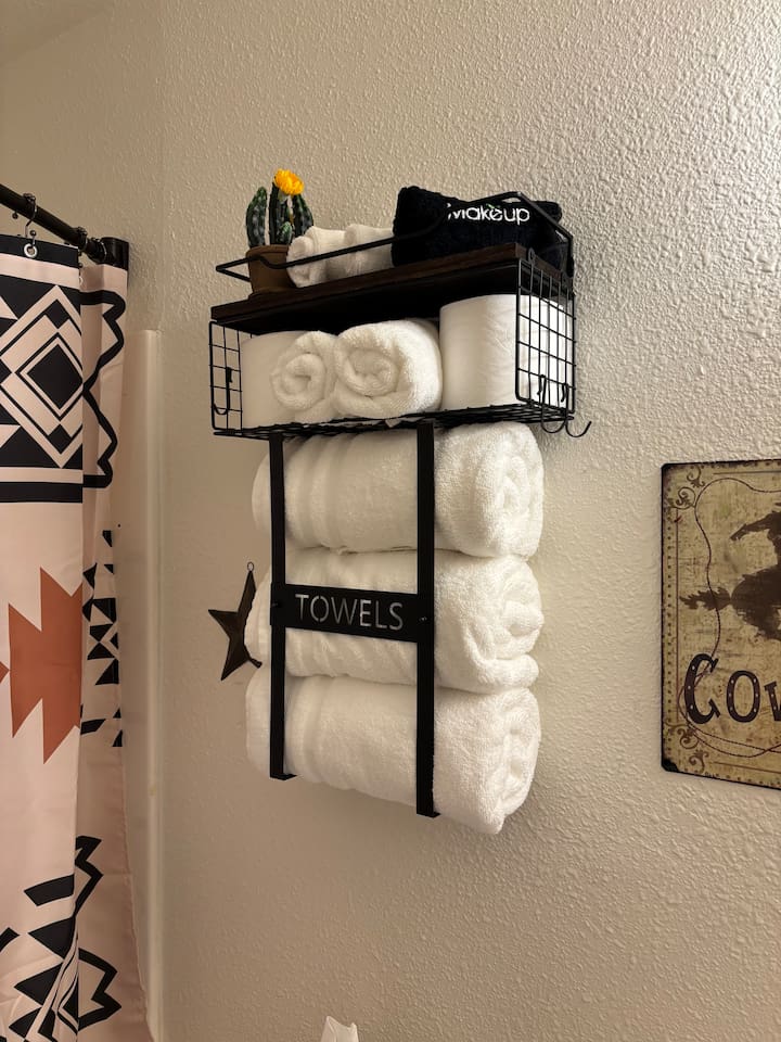 Linens provided, one towel per guest will be provided