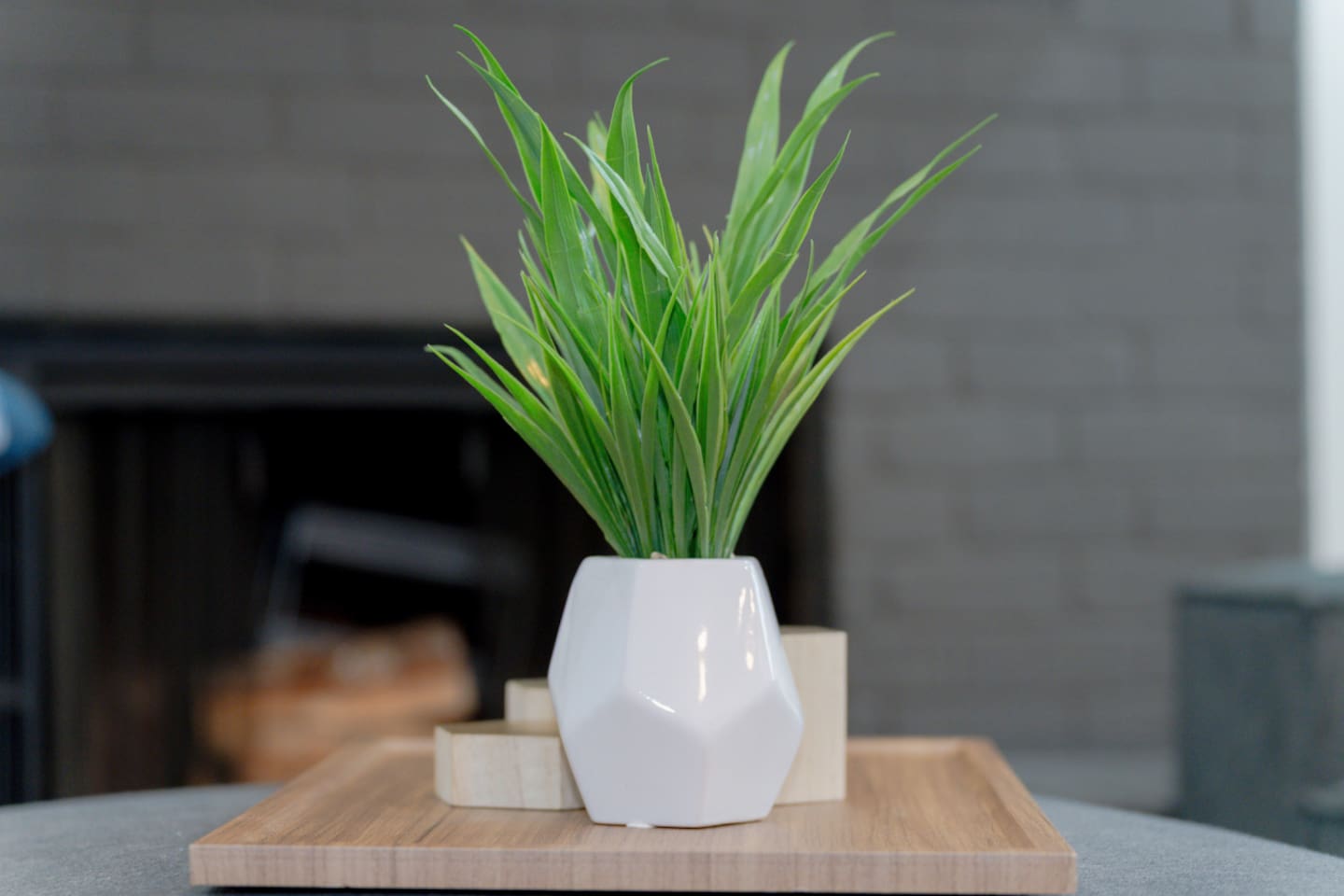 Fresh greenery accents for a clean, modern feel.