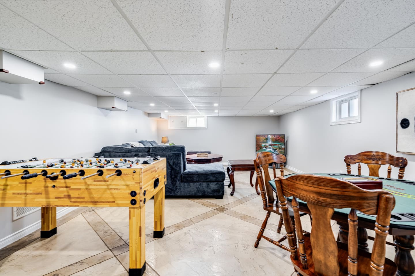 Lower Level Game and Living Area