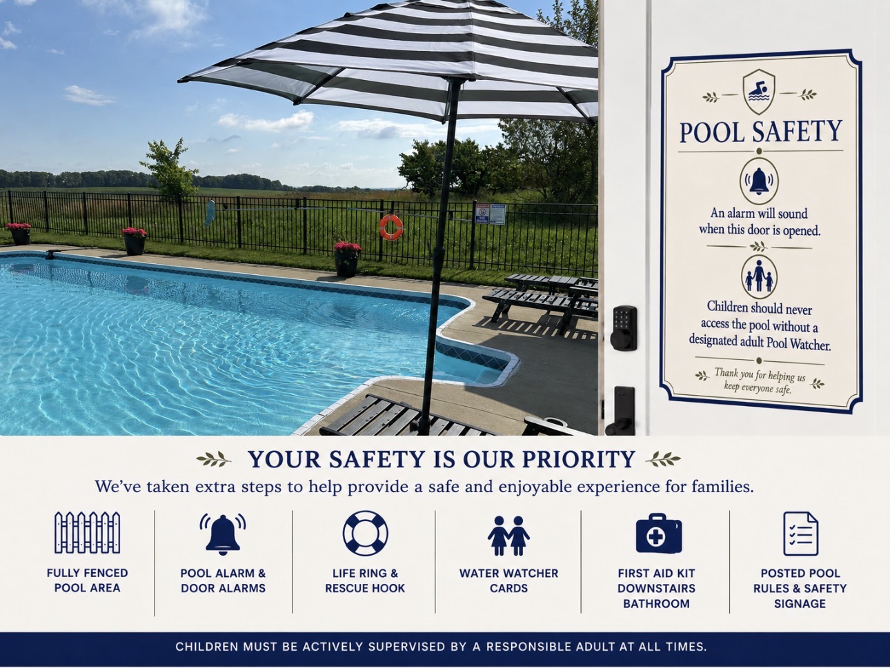 Pool safely is a priority. 