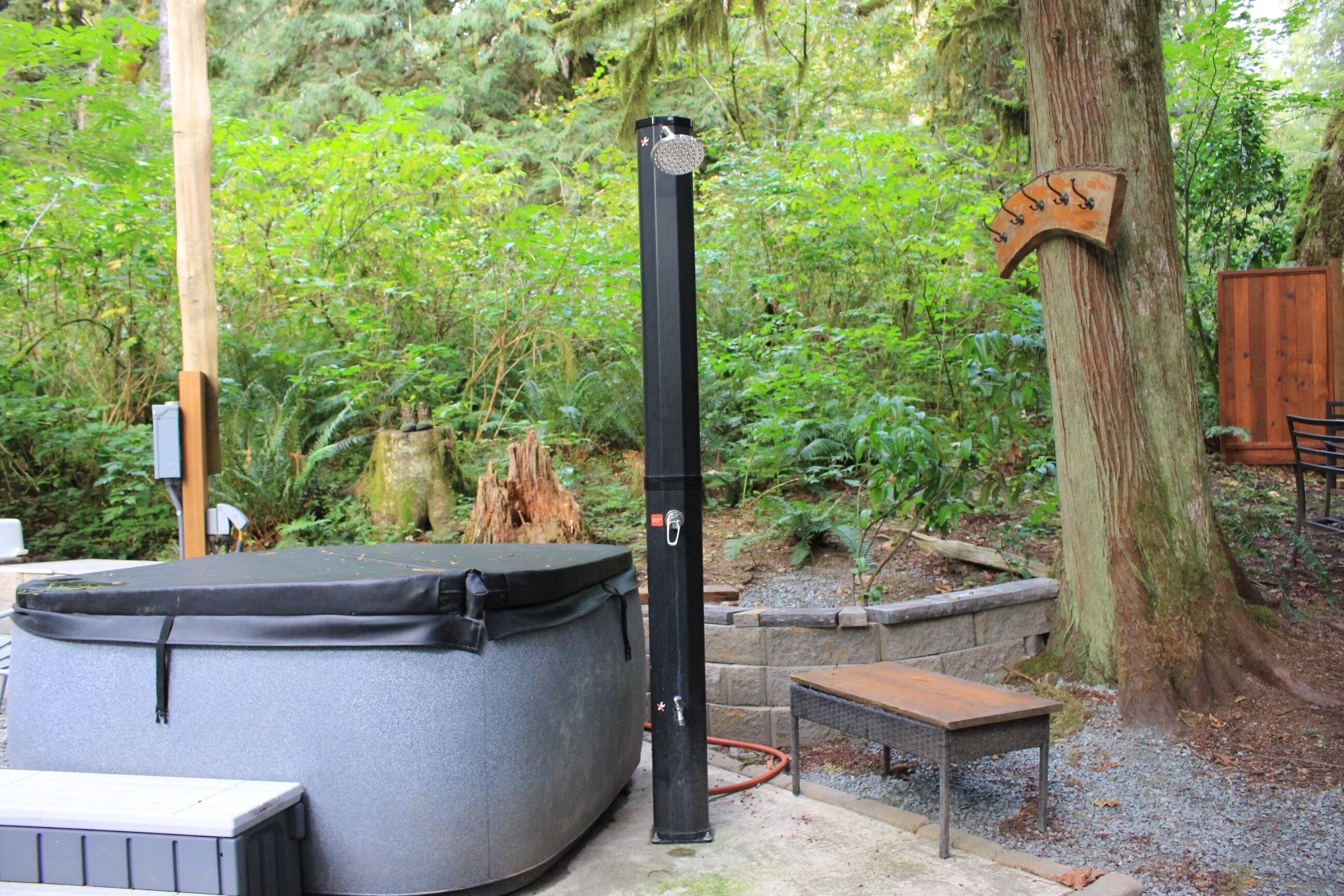 Hot water shower available!