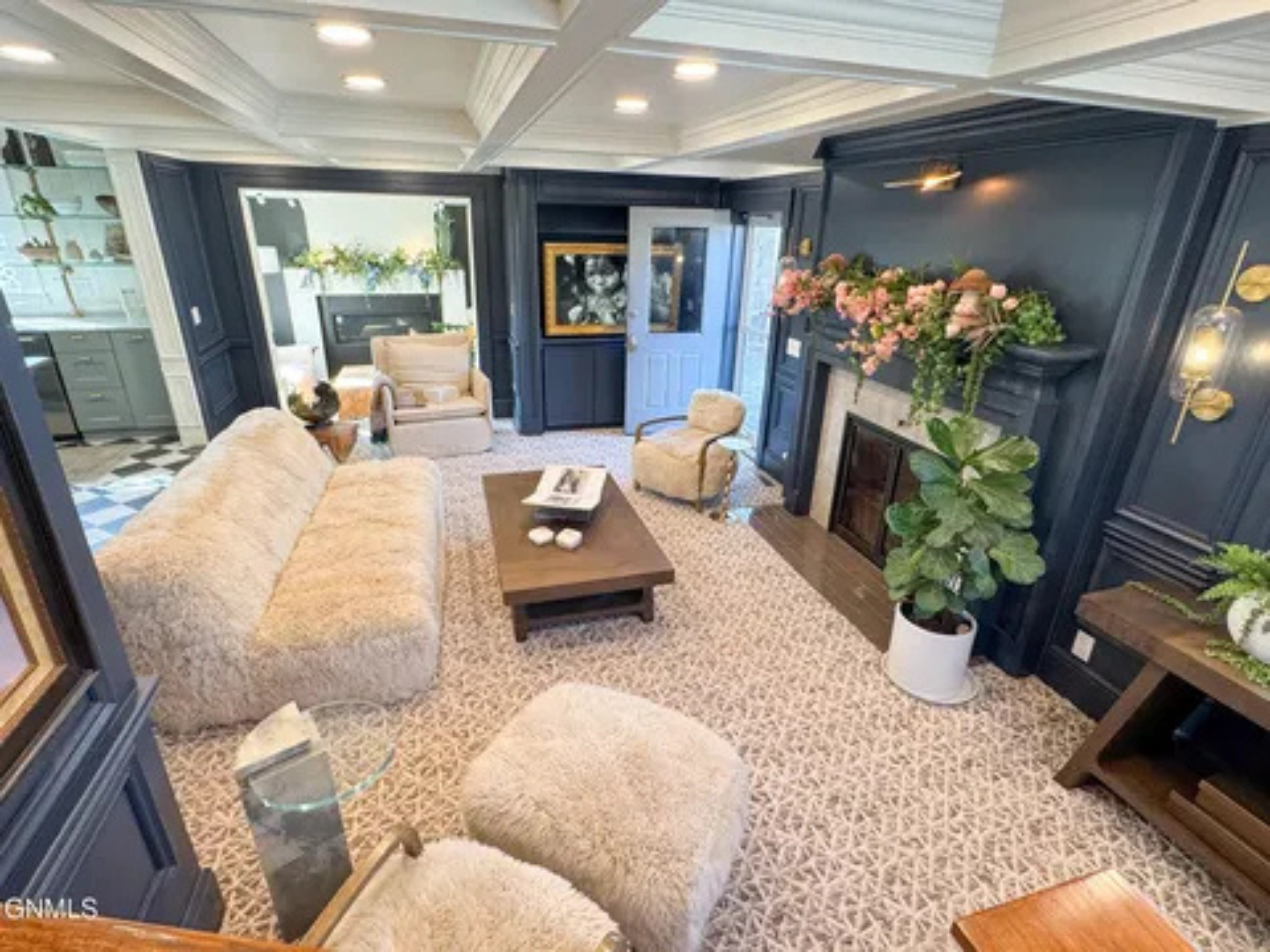 This living room gives you a warm, comfortable place for quiet time or conversation.