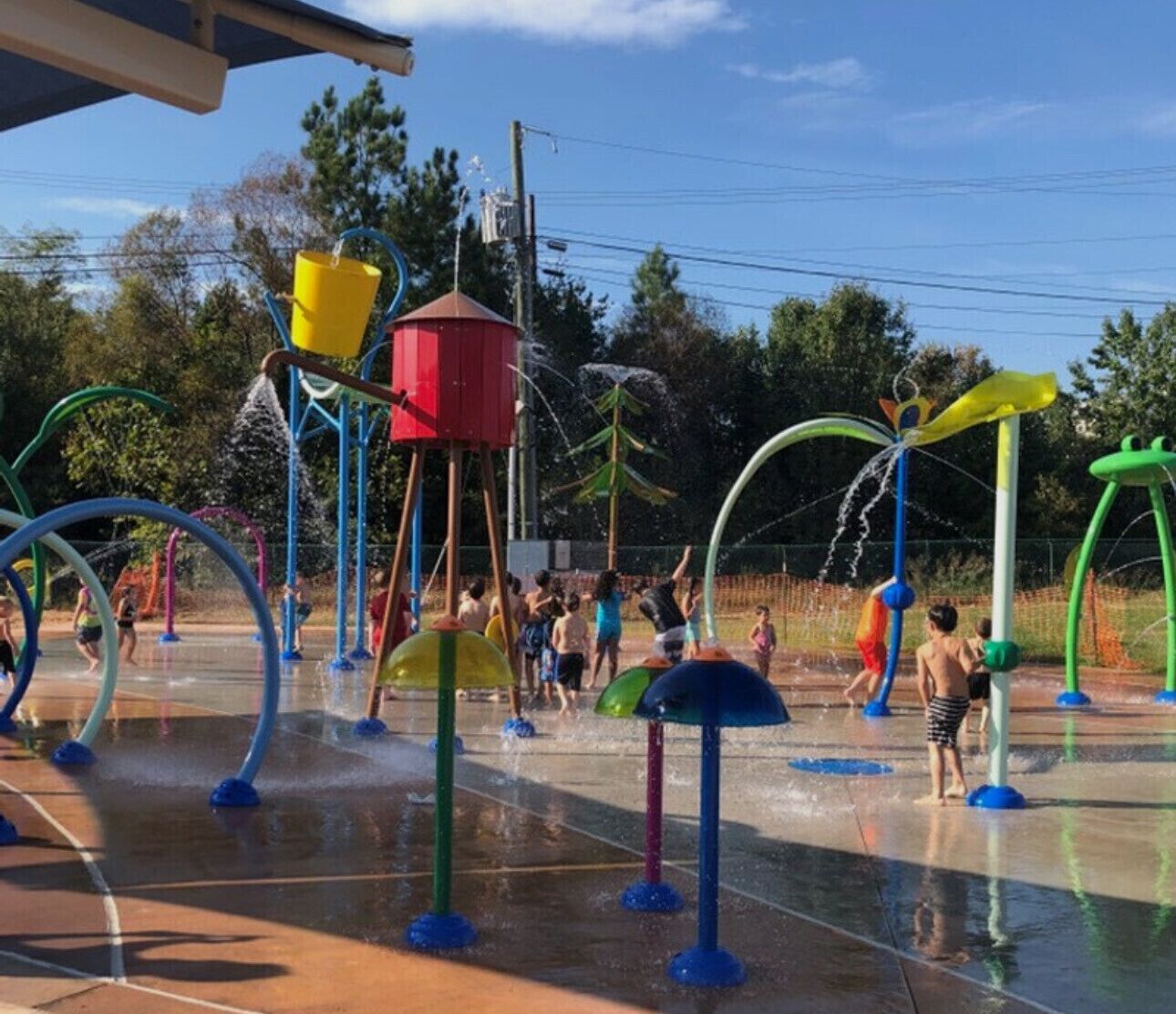 Kids will love English Park's splash pad!