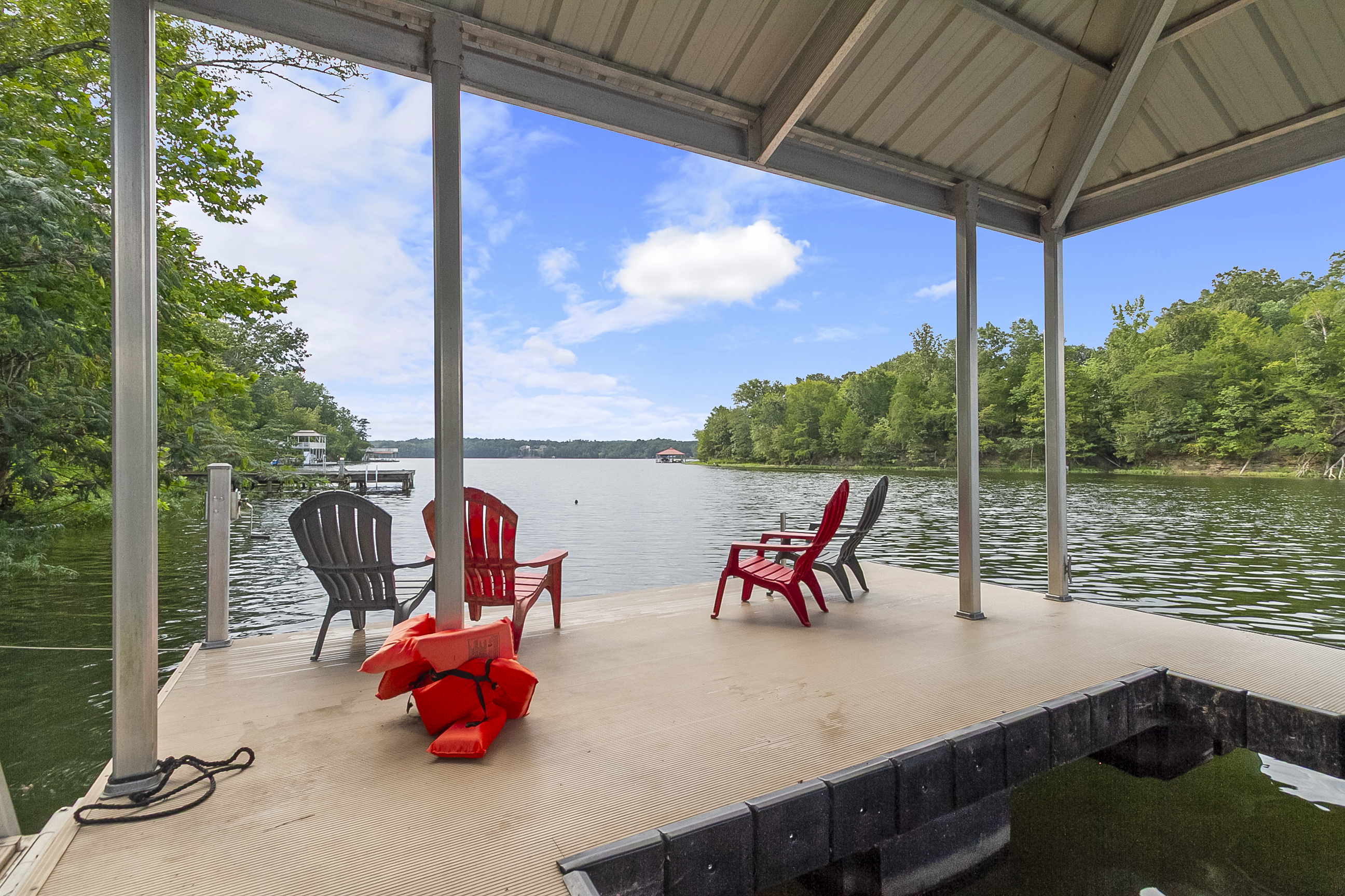 Boat Dock l Adirondack Chairs Perfect for Sunsets  l Paddlesports