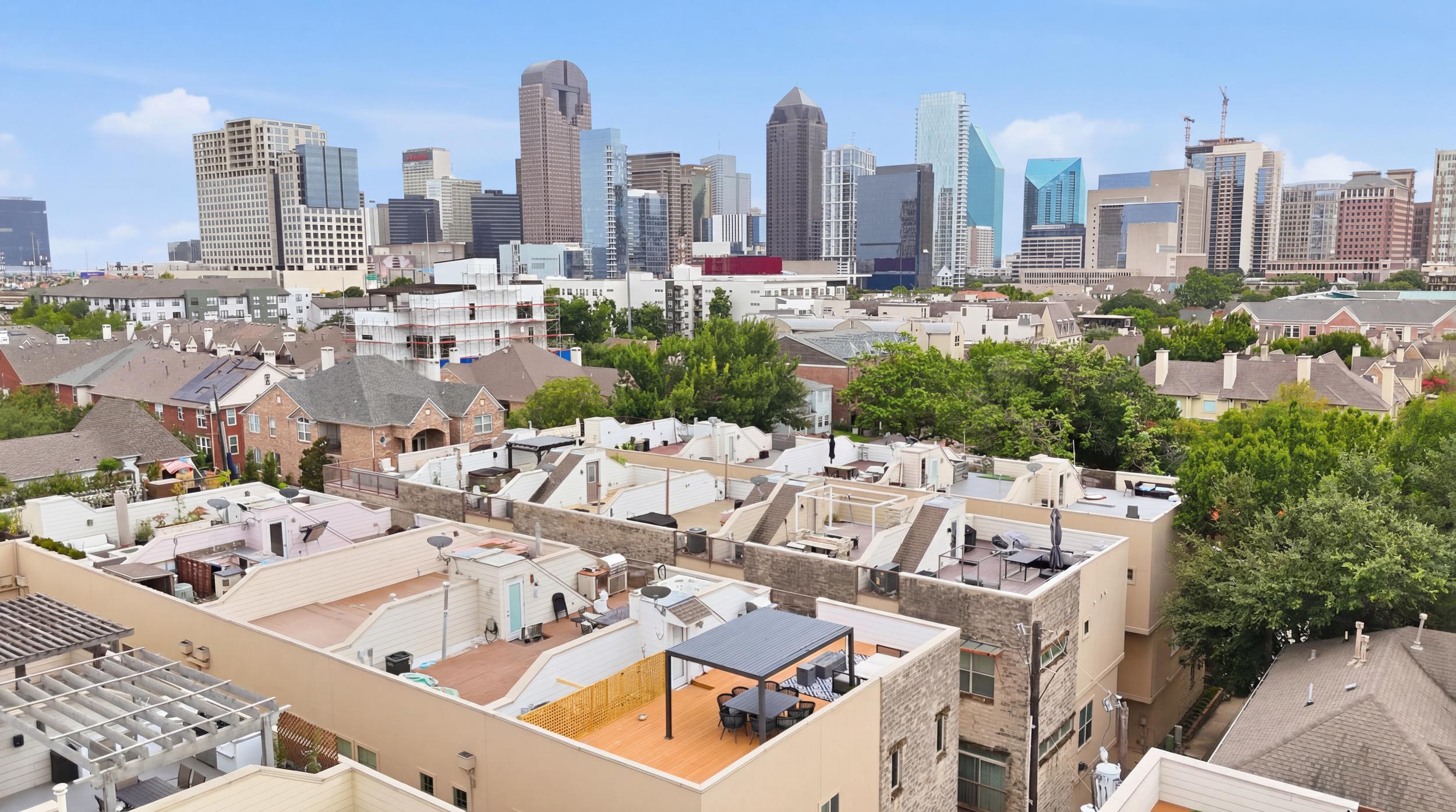 Enjoy stunning city views from your private outdoor retreat in Dallas!