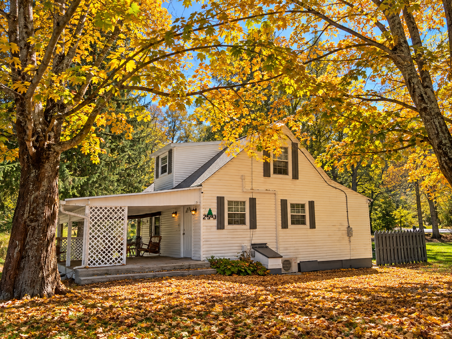 Welcome to Crossroads Cottage  a charming Hocking Hills getaway surrounded by beautiful fall color