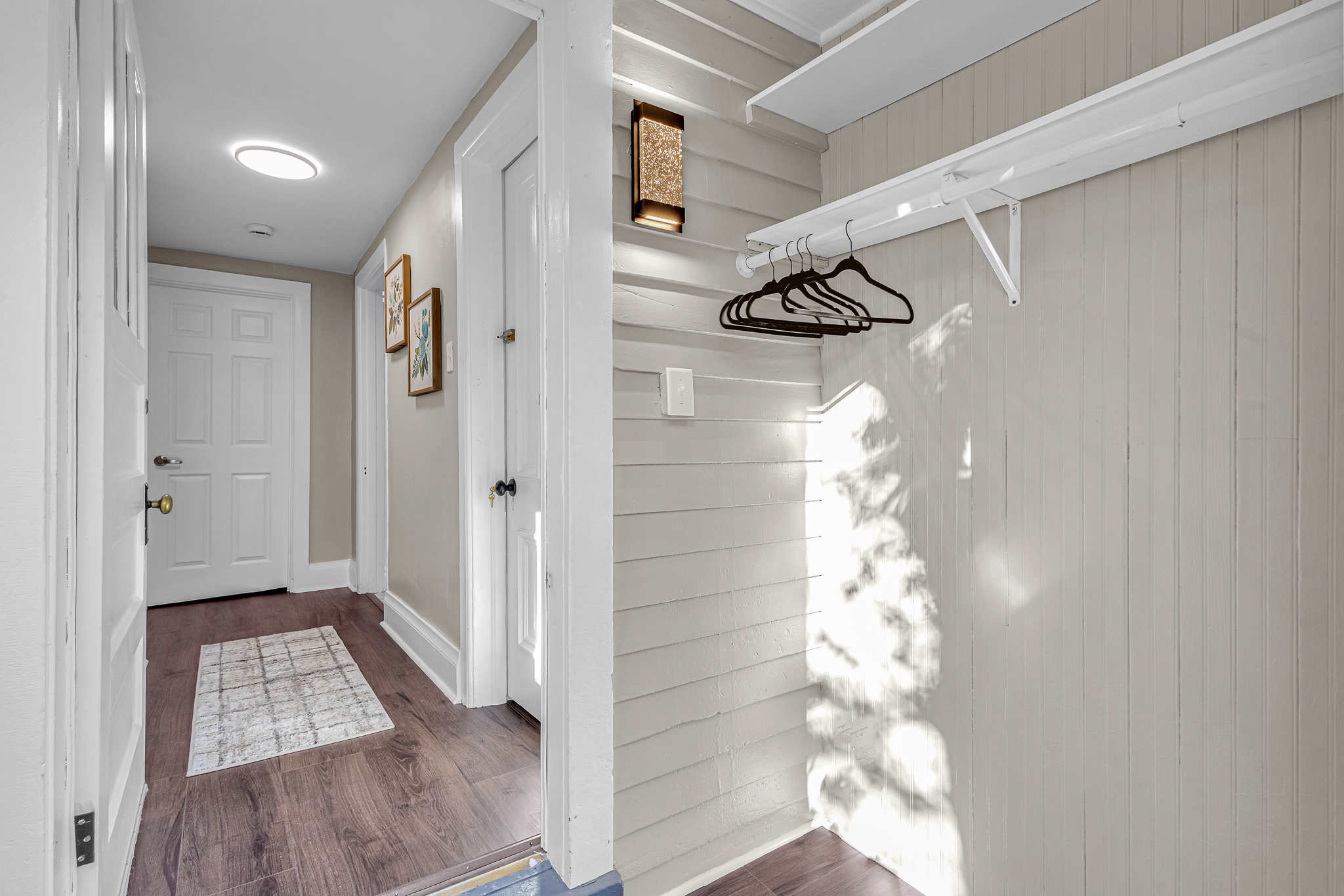 Main/Rear entrance to lower level with mudroom/coat rack