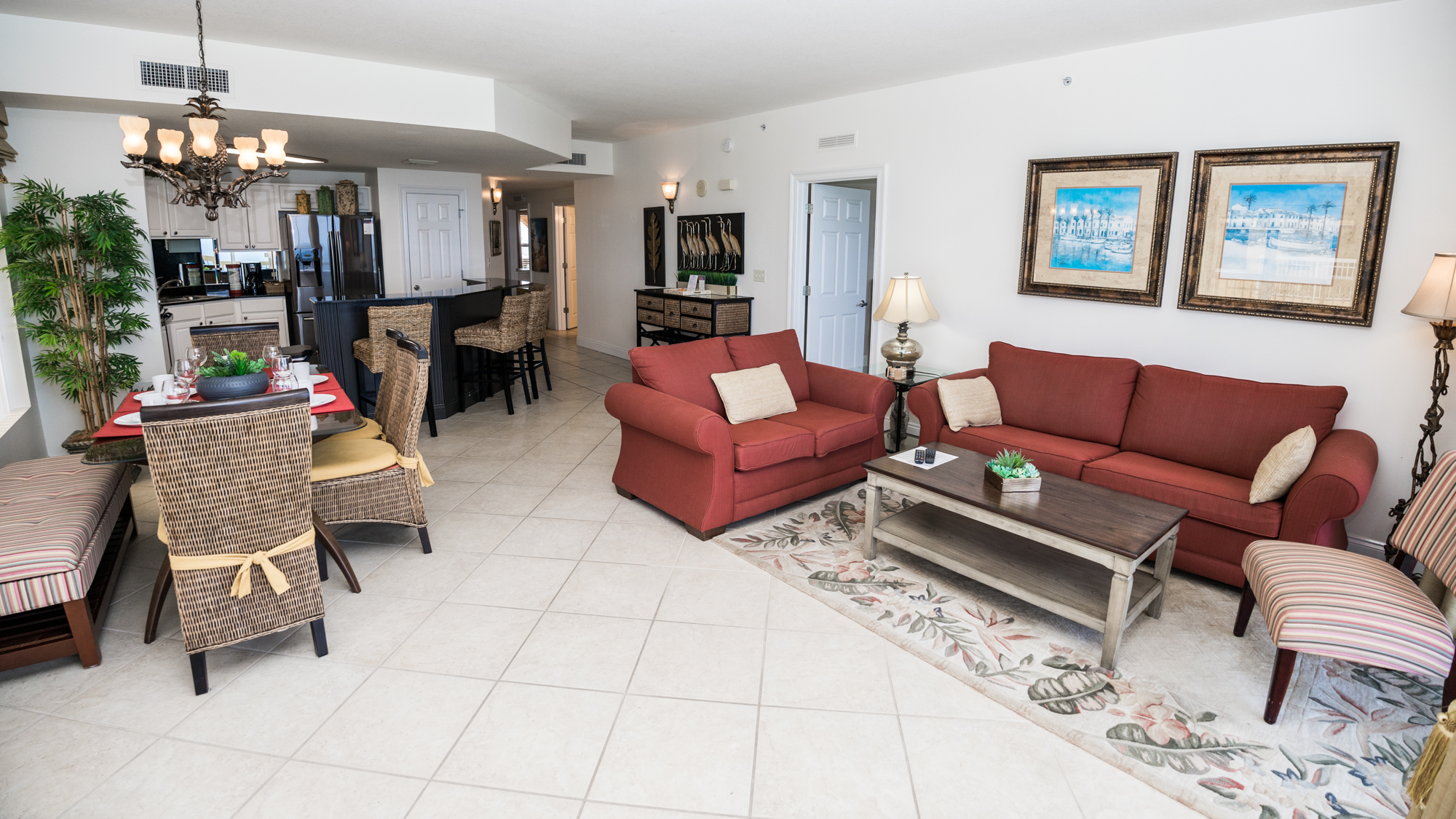 The open space, living, dining & Kitchen make a great gathering & entertainment area