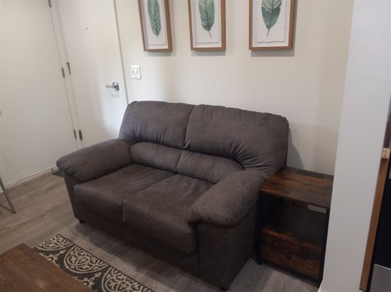 Sofa: Love-seat.