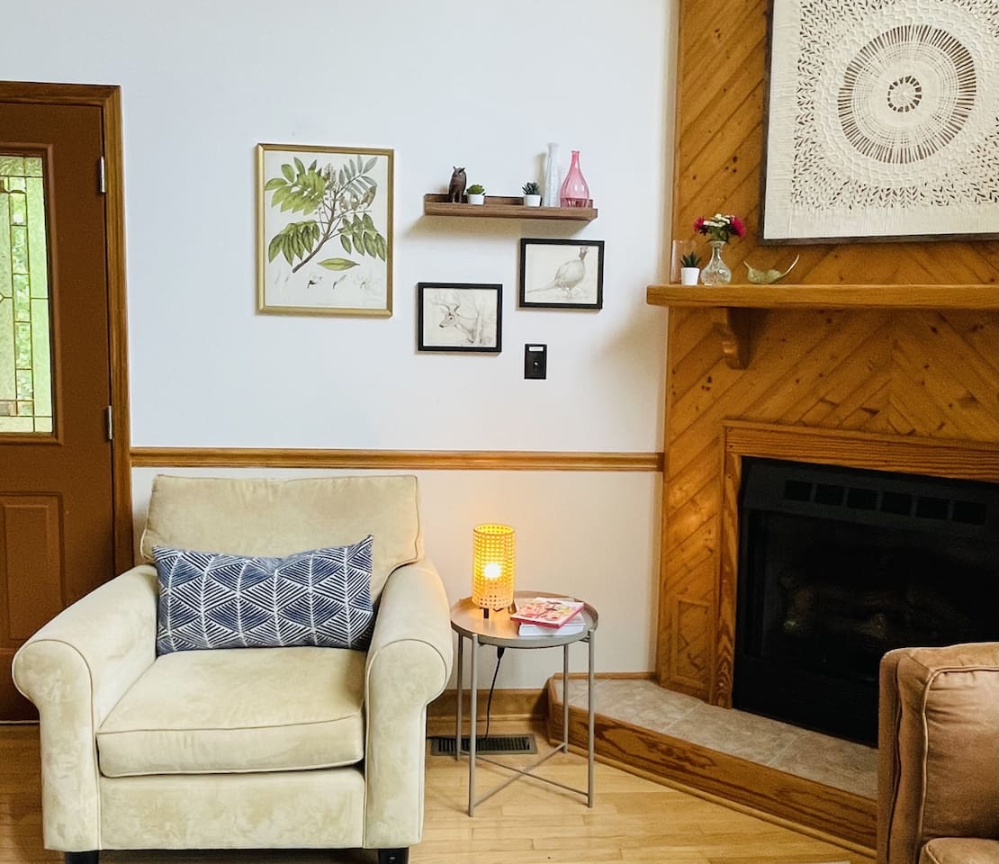 Propane fireplace for cool days