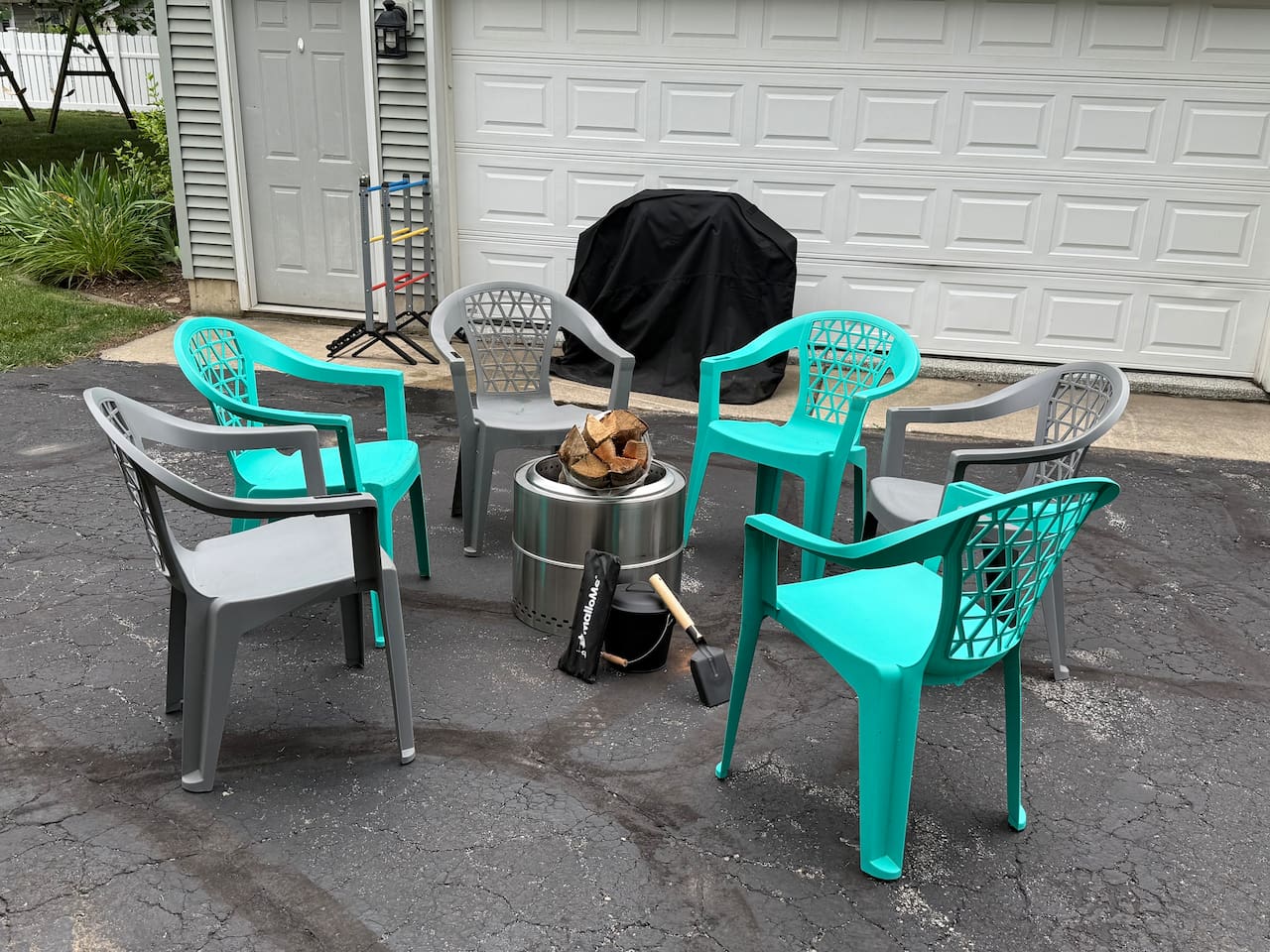 The perfect spot to warm up on cool summer & fall evenings!