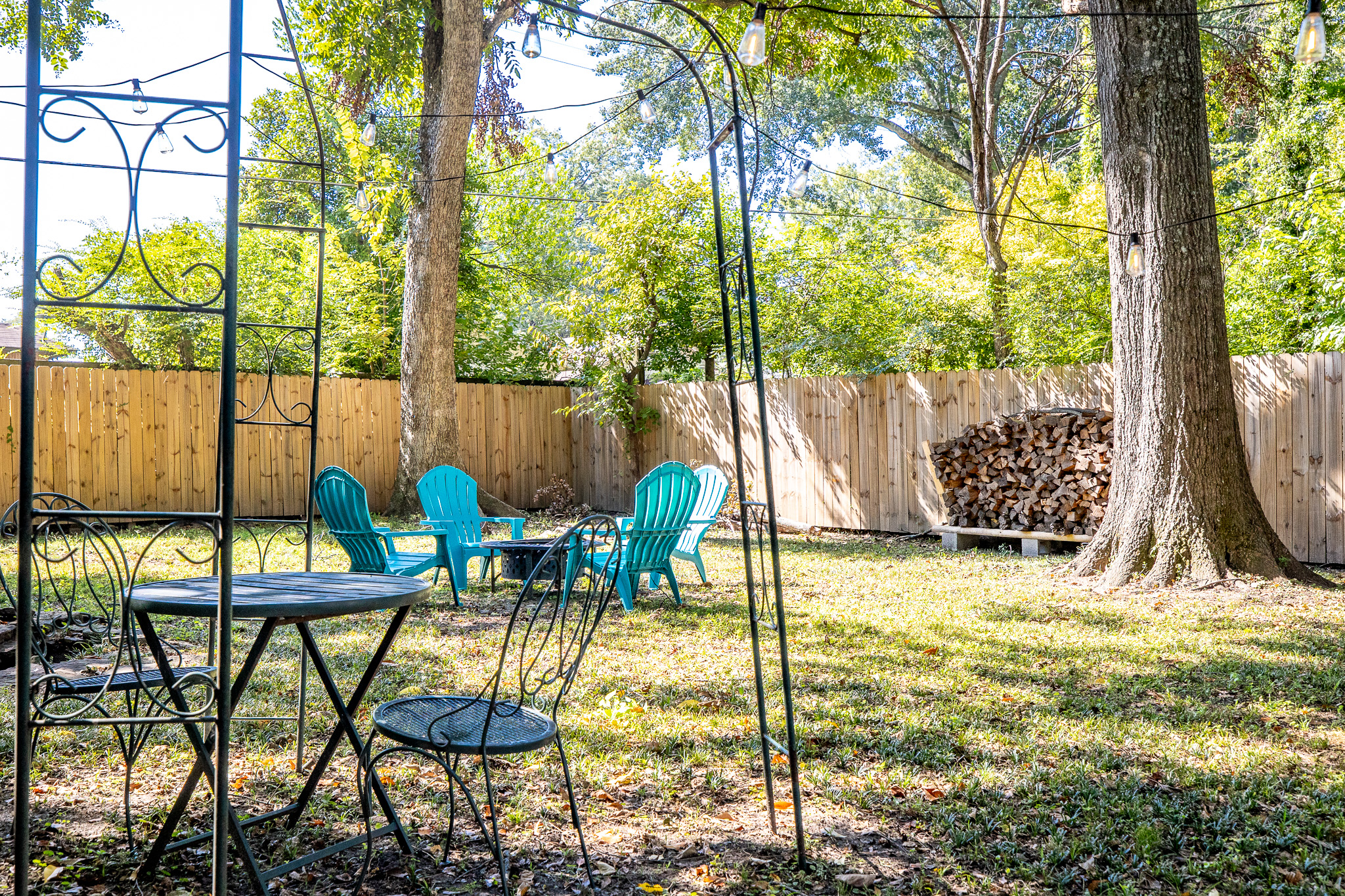 Large fenced in yard