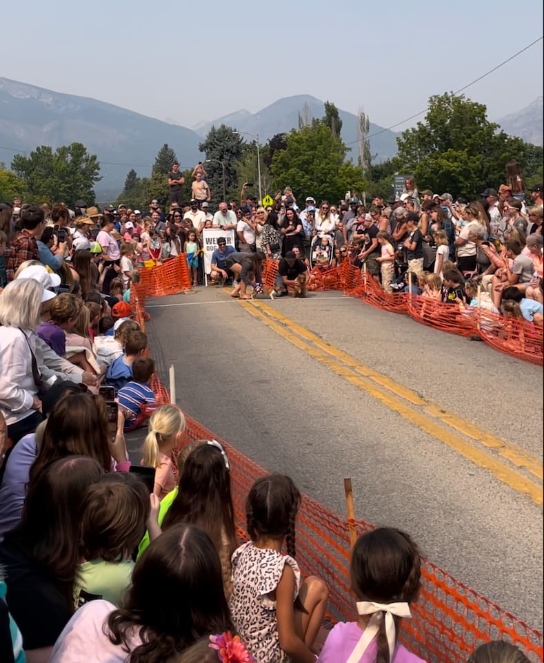 Wiener Dog Races at Daly Days on Main Street Downtown Hamilton only minutes from house.