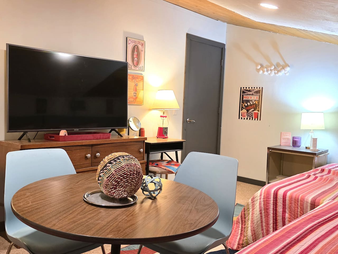 Upstairs movie lounge bedroom