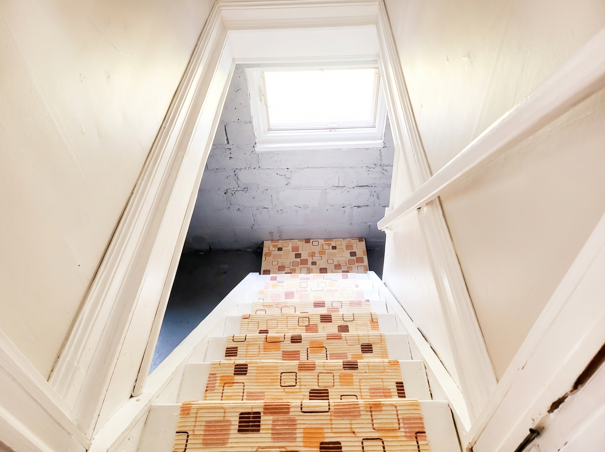 Stairs to the basement laundry