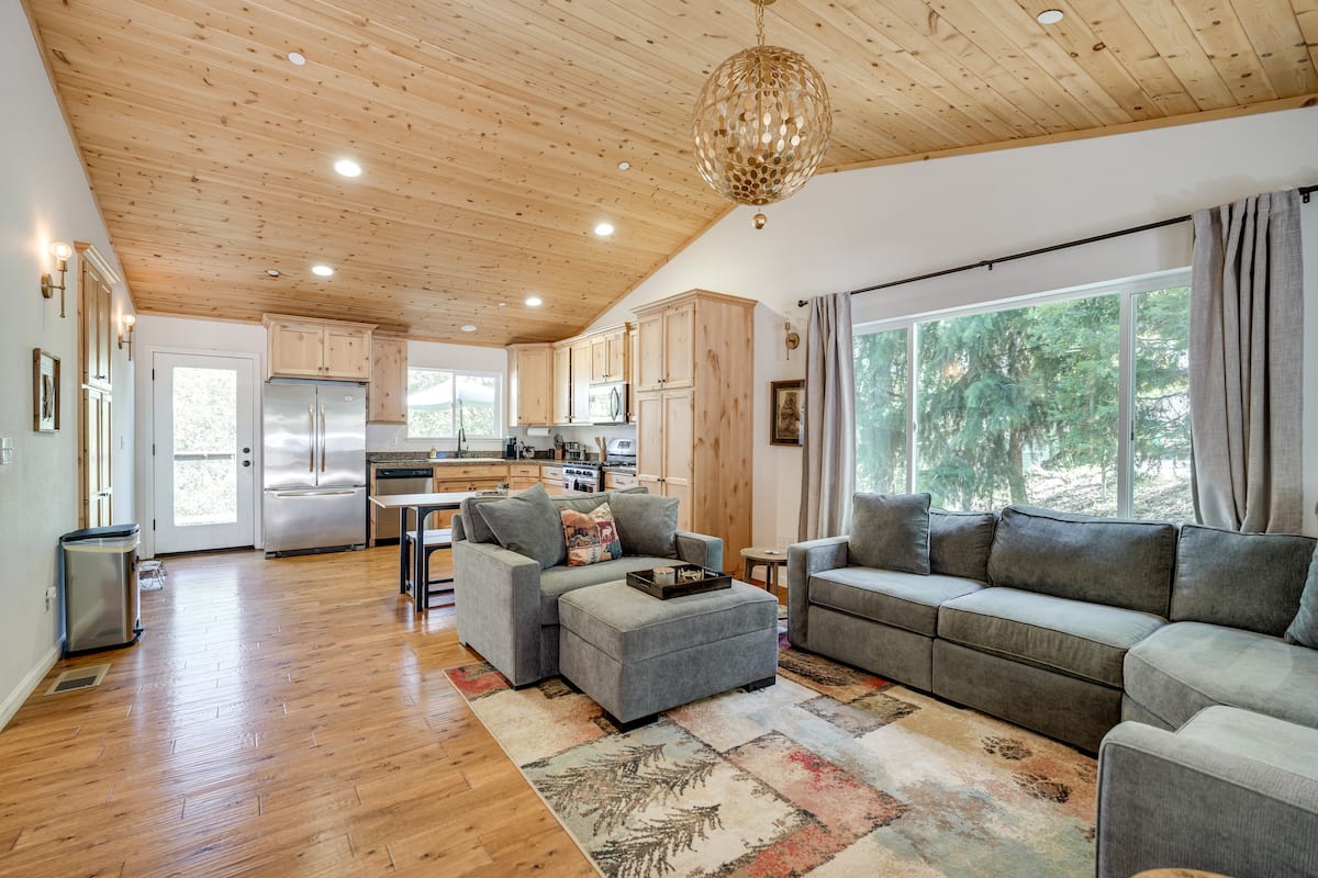 Bright, open living space with AC to keep you cool all summer—perfect for relaxing after a day outdoors