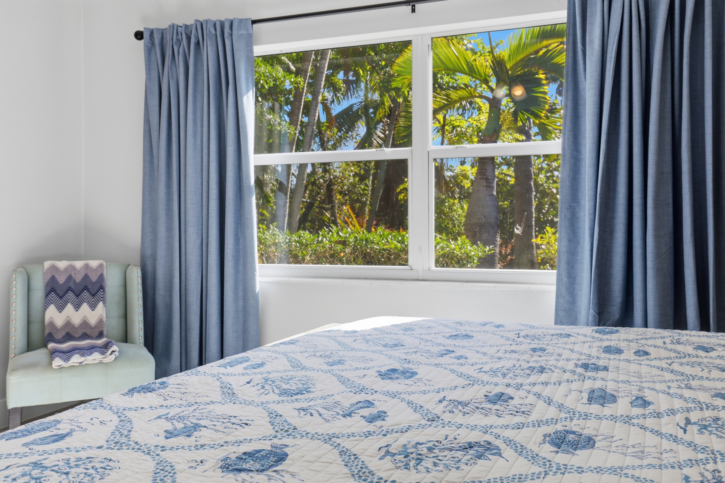 Primary bedroom garden views