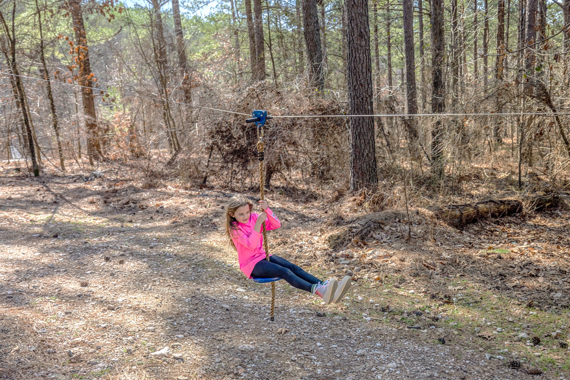 The little ones can experience all there is to soak in at the outdoor oasis in the backyard with the zip line providing endless hours of fun!