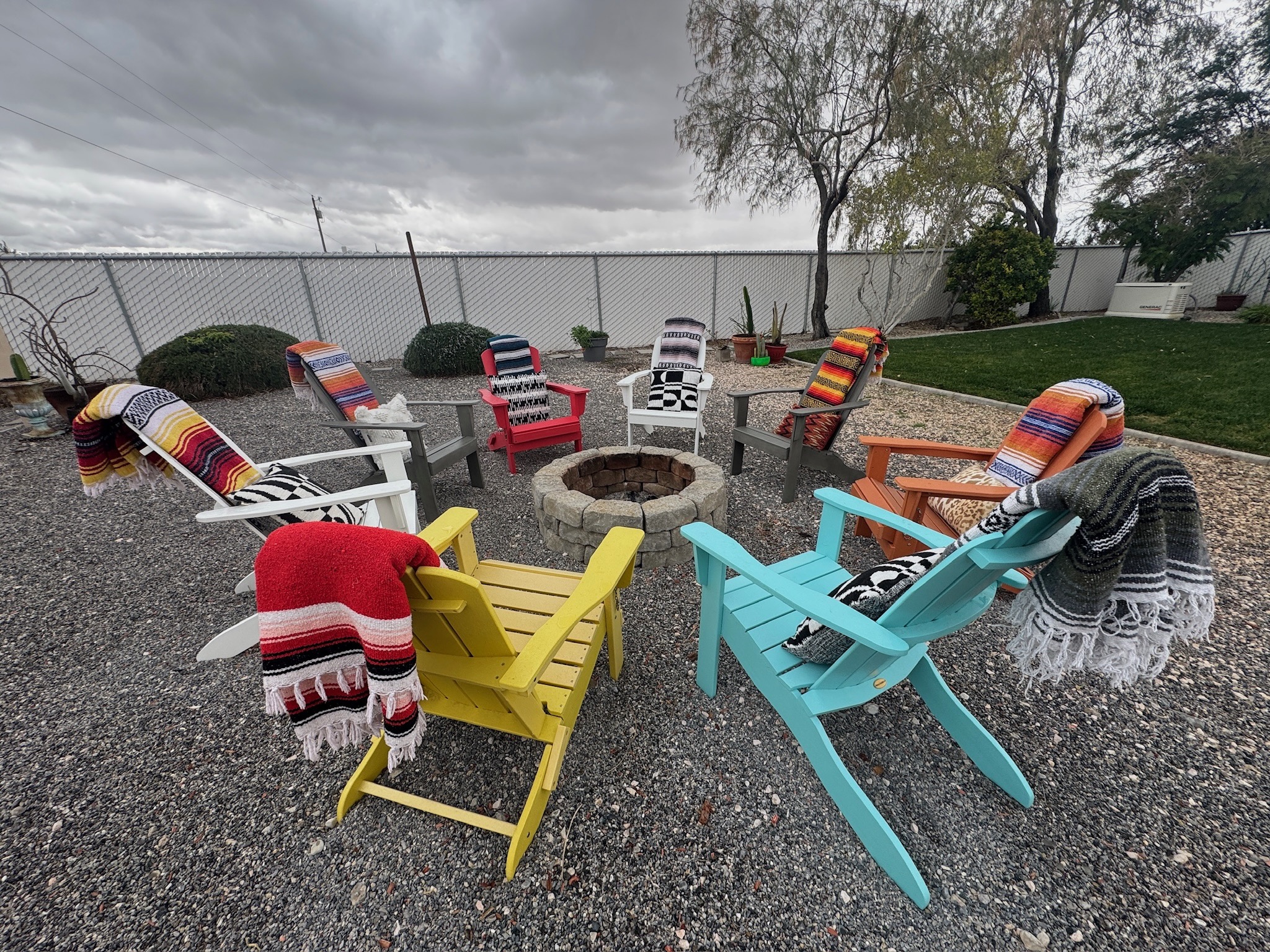 Enjoy time together around the firepit.