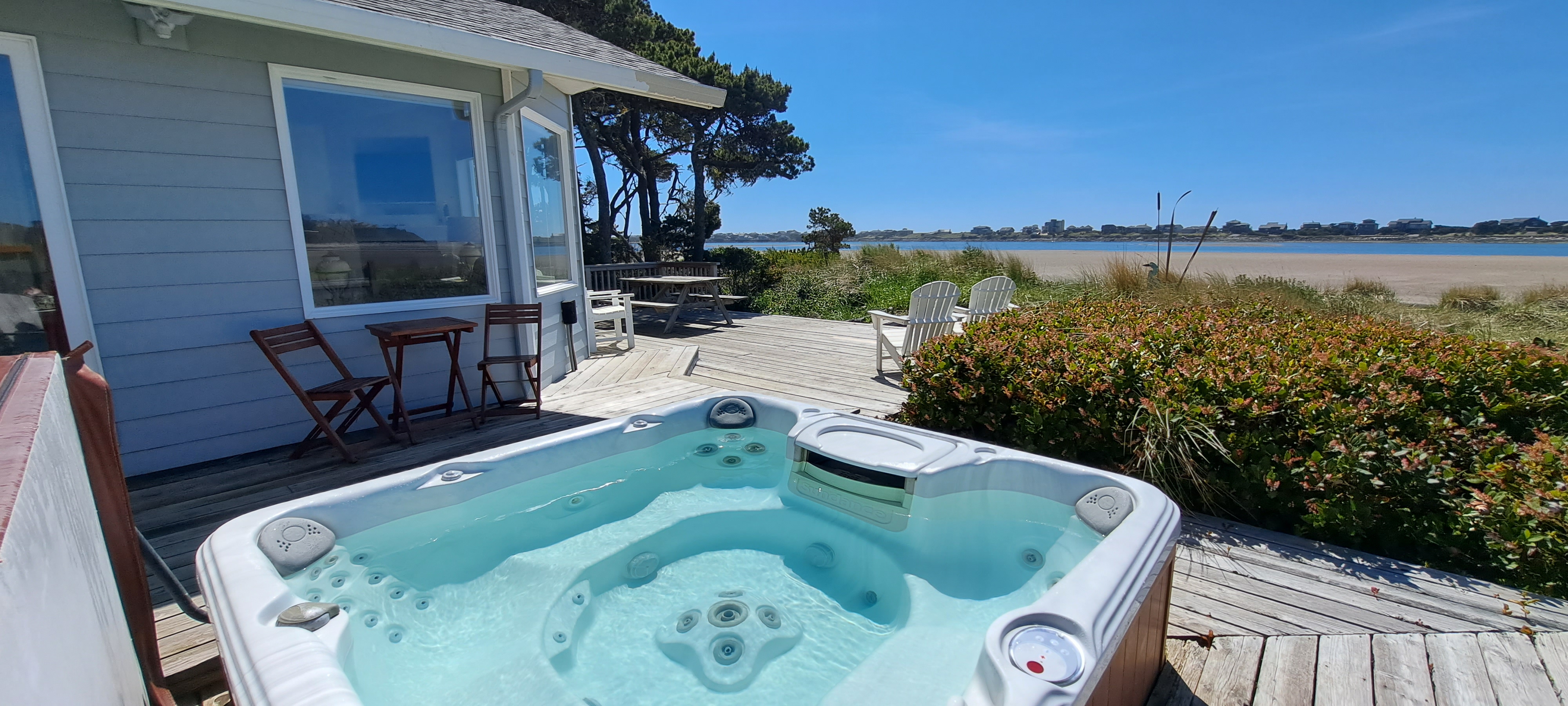 Relax and recharge in the inviting hot tub!