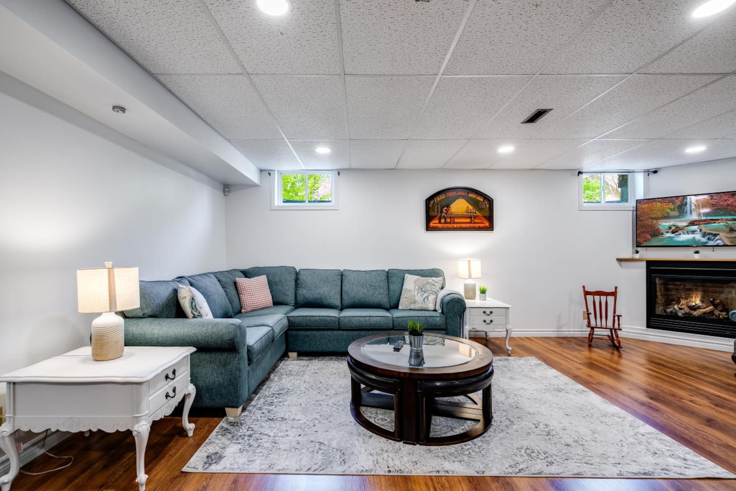 Lower Level Living Area/ Game Room