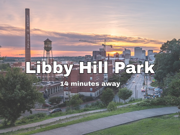 Libby Hill Park: 14 minutes drive from the property!