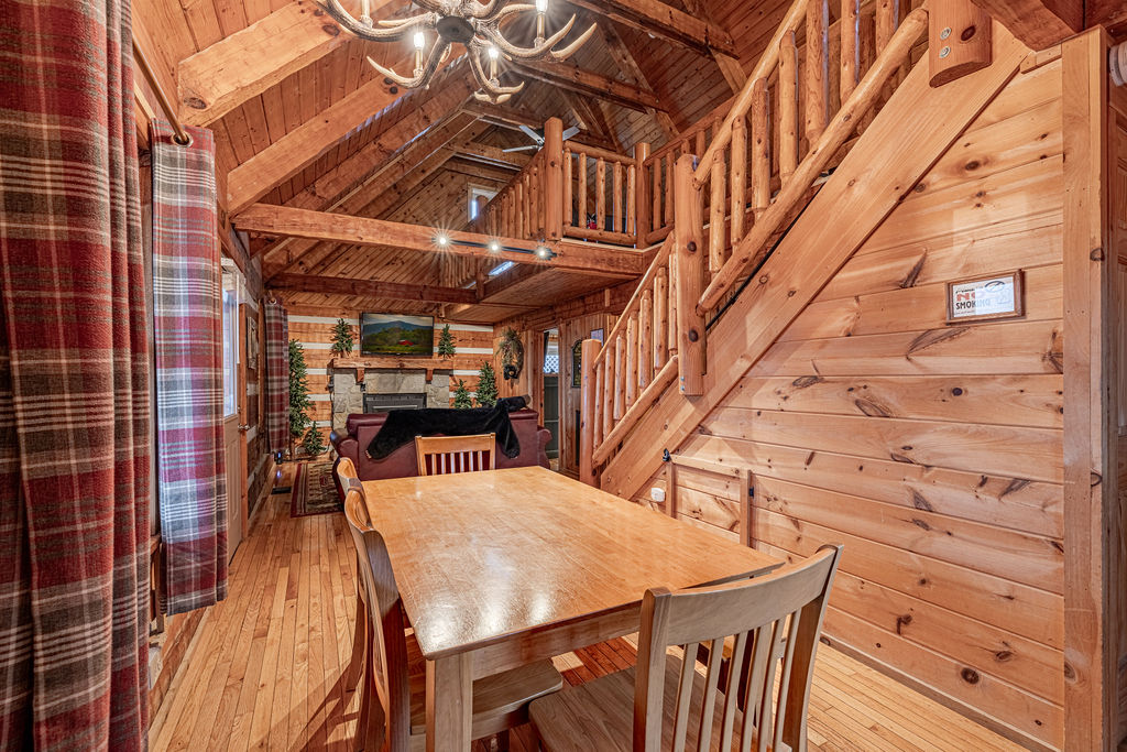 Open floor plan with dining and living areas