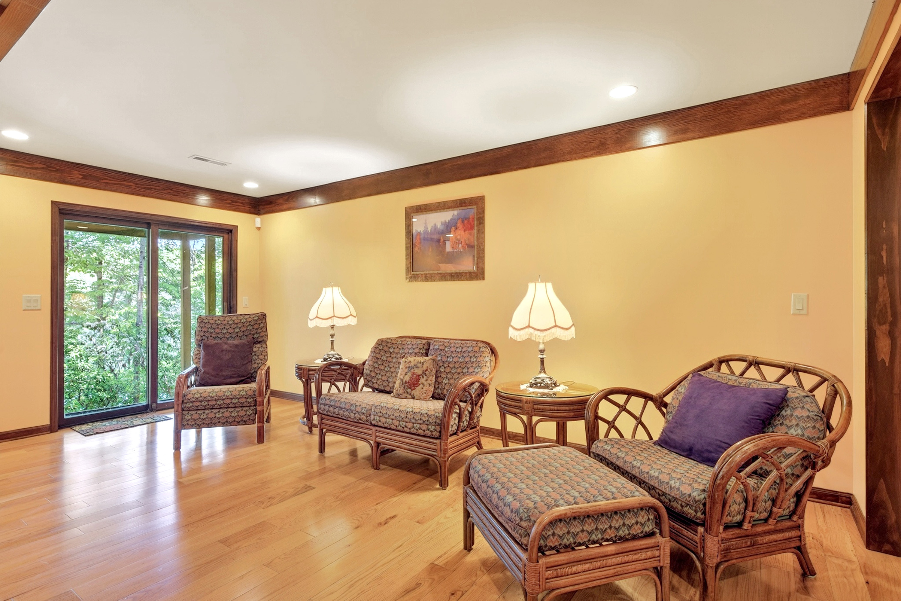 Additional seating in the lower living room