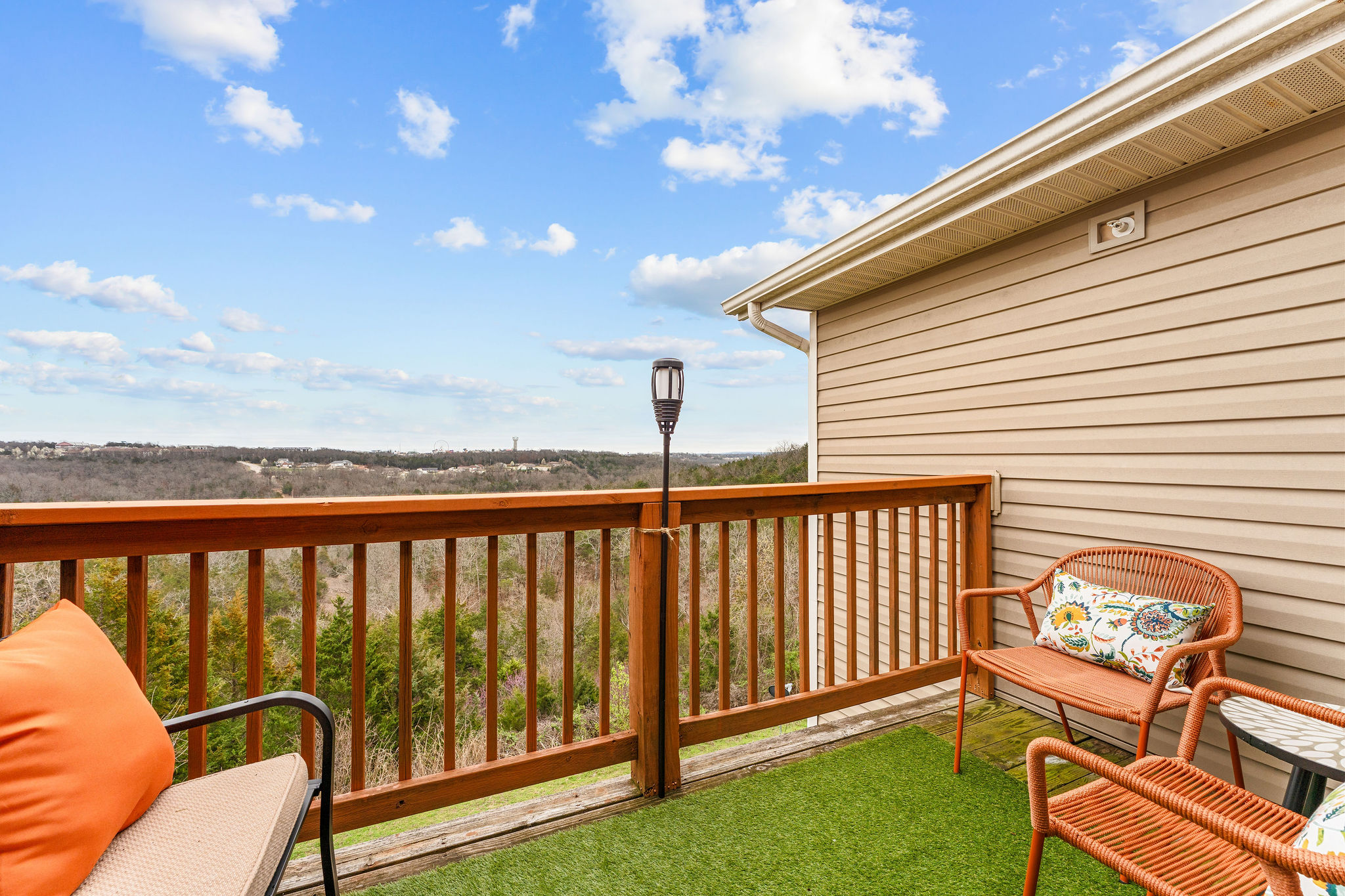 Private balcony with scenic valley views