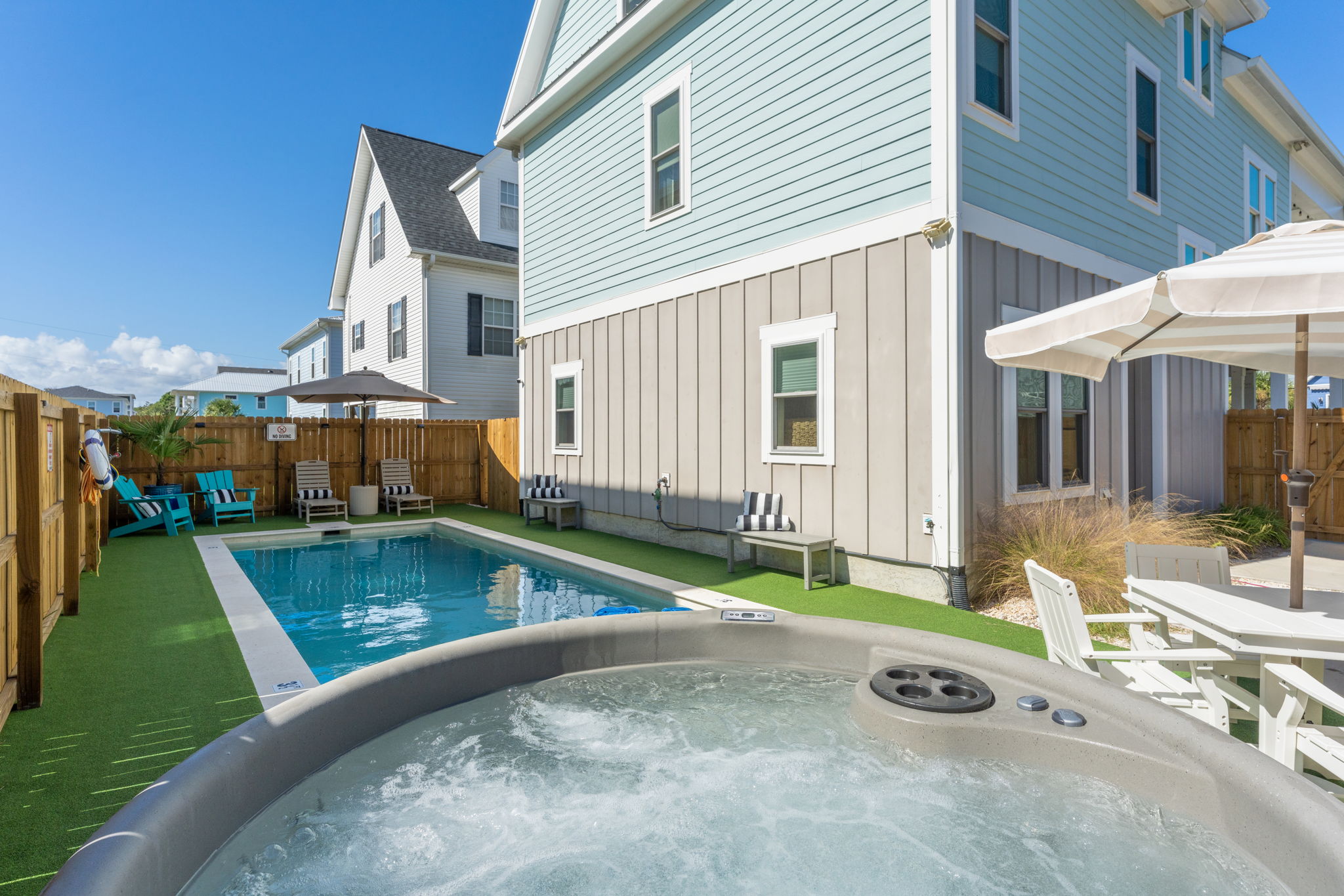 Your private Carolina Beach oasis — pool, hot tub, and space to unwind.