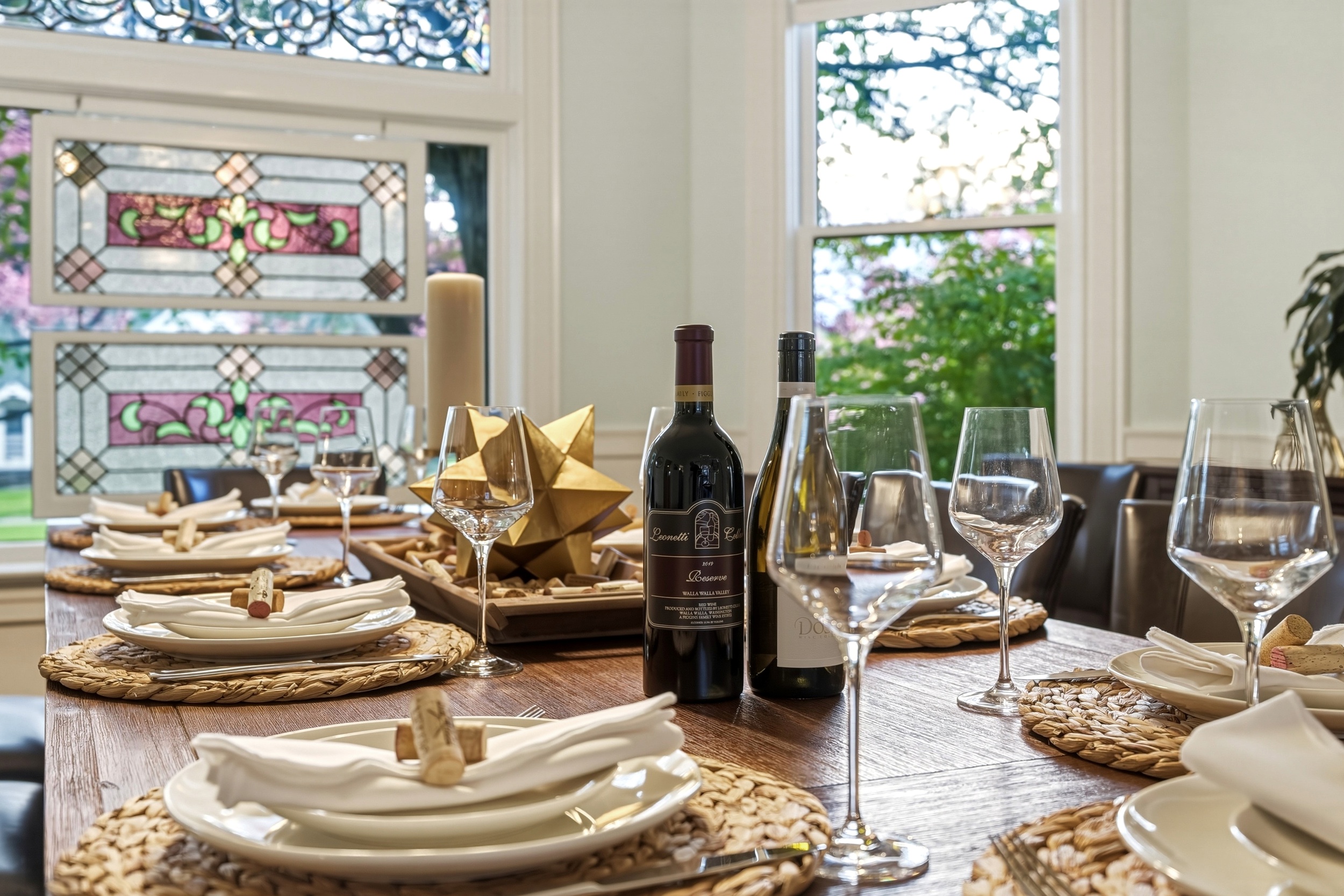 Large dining table comfortably seats 12 guests, making it perfect for shared meals, celebrations, and long evenings spent together.