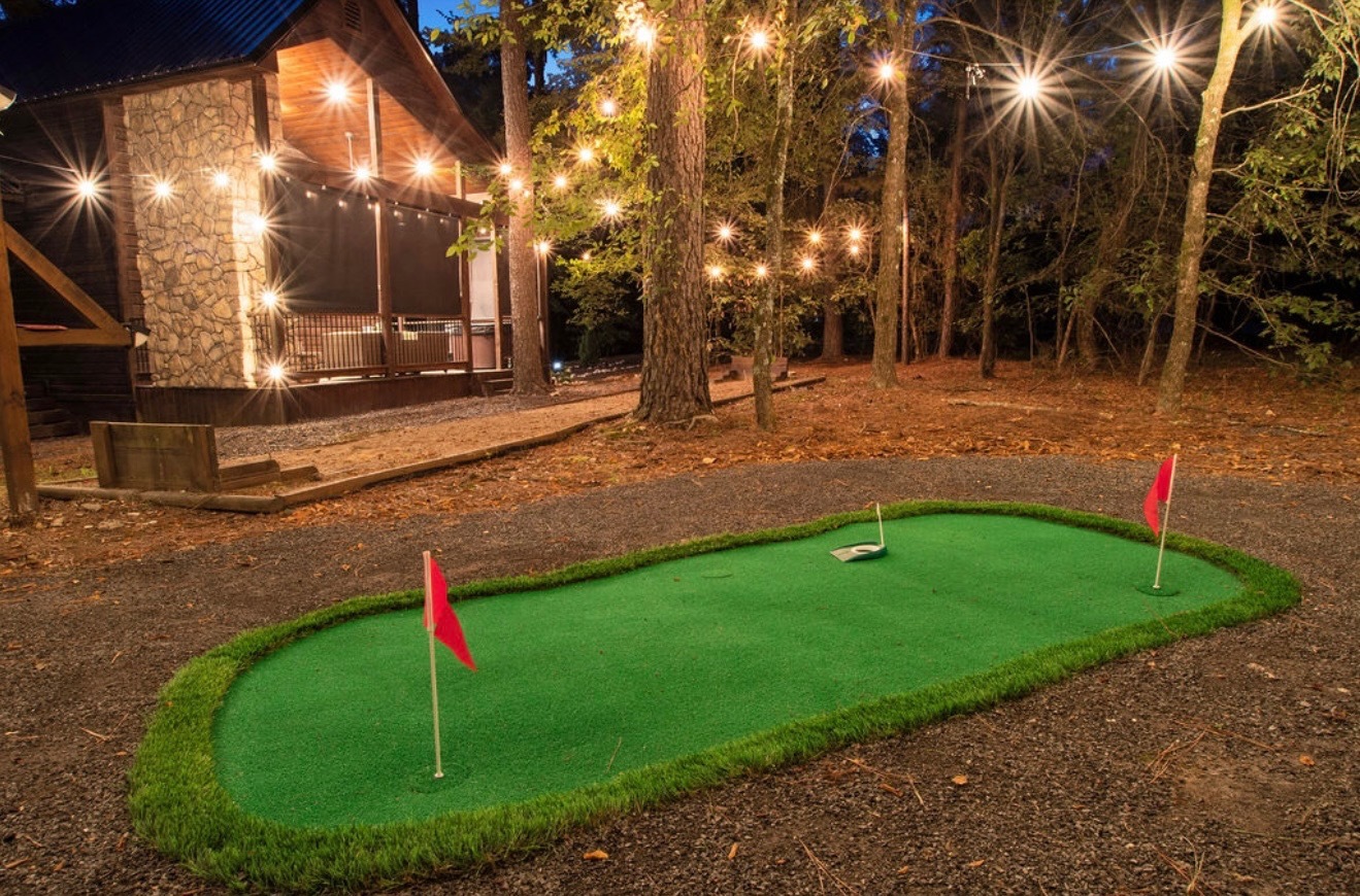 Challenge friends and family to a round of mini golf right at the cabin—fun for all ages without ever leaving the property.